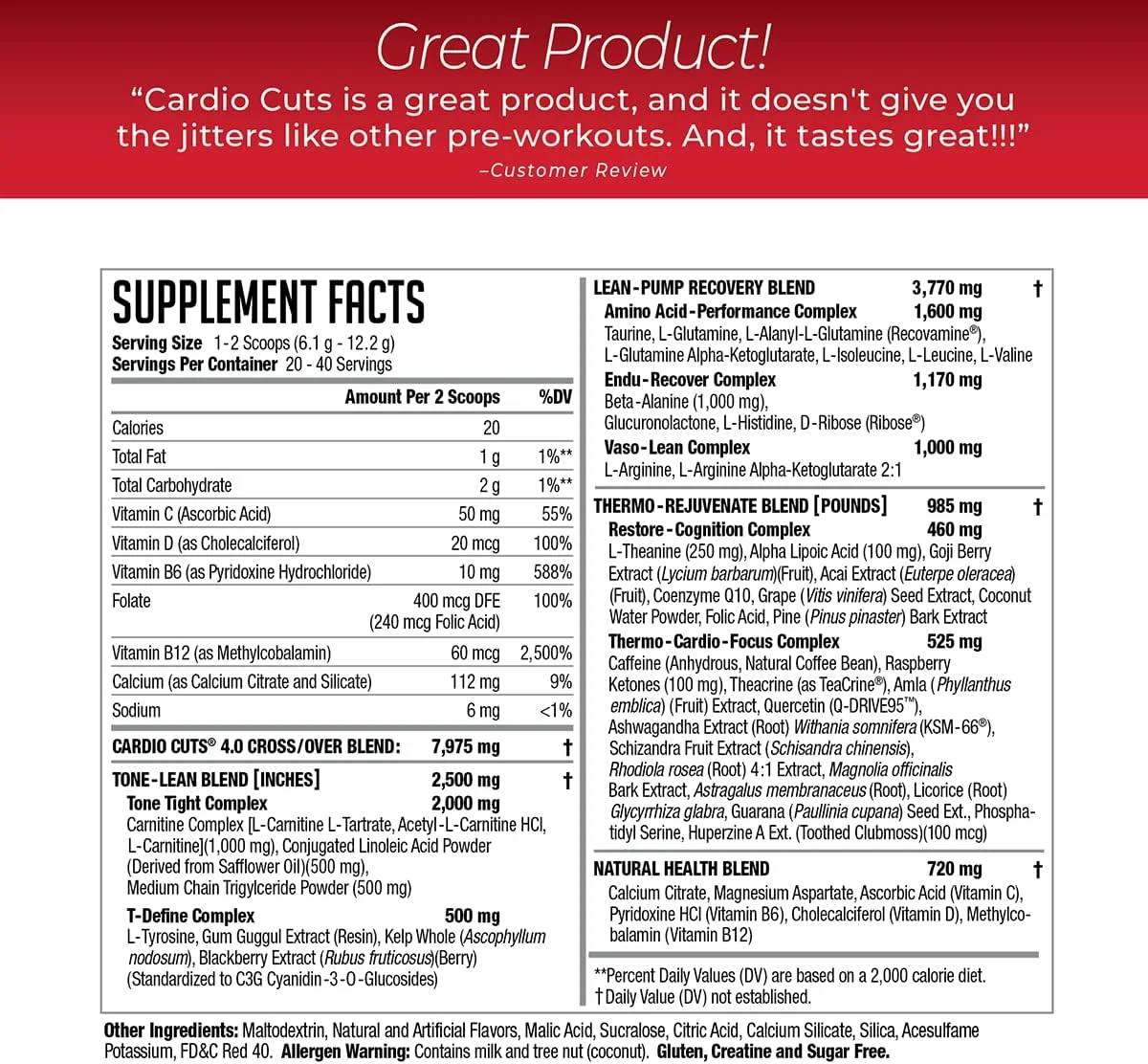 NDS Nutrition Cardio Cuts 4.0 - Miami Sunrise - 244 گرم