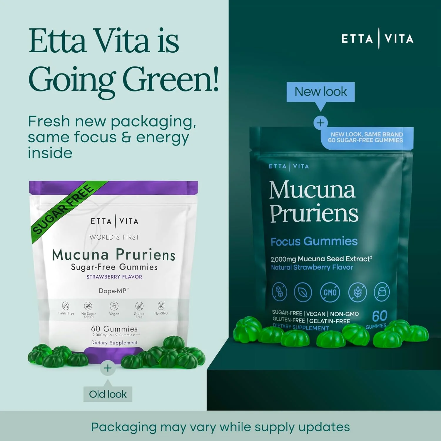 مکمل دوپامین - پاستیل های بدون قند Mucuna Pruriens (2 گرم در هر وعده) پاستیل های انرژی و تمرکز - مکمل قوی عصاره Mucuna Pruriens برای خلق و خوی آرام و انگیزه، وگان، غیر GMO، بدون گلوتن، 60 عدد