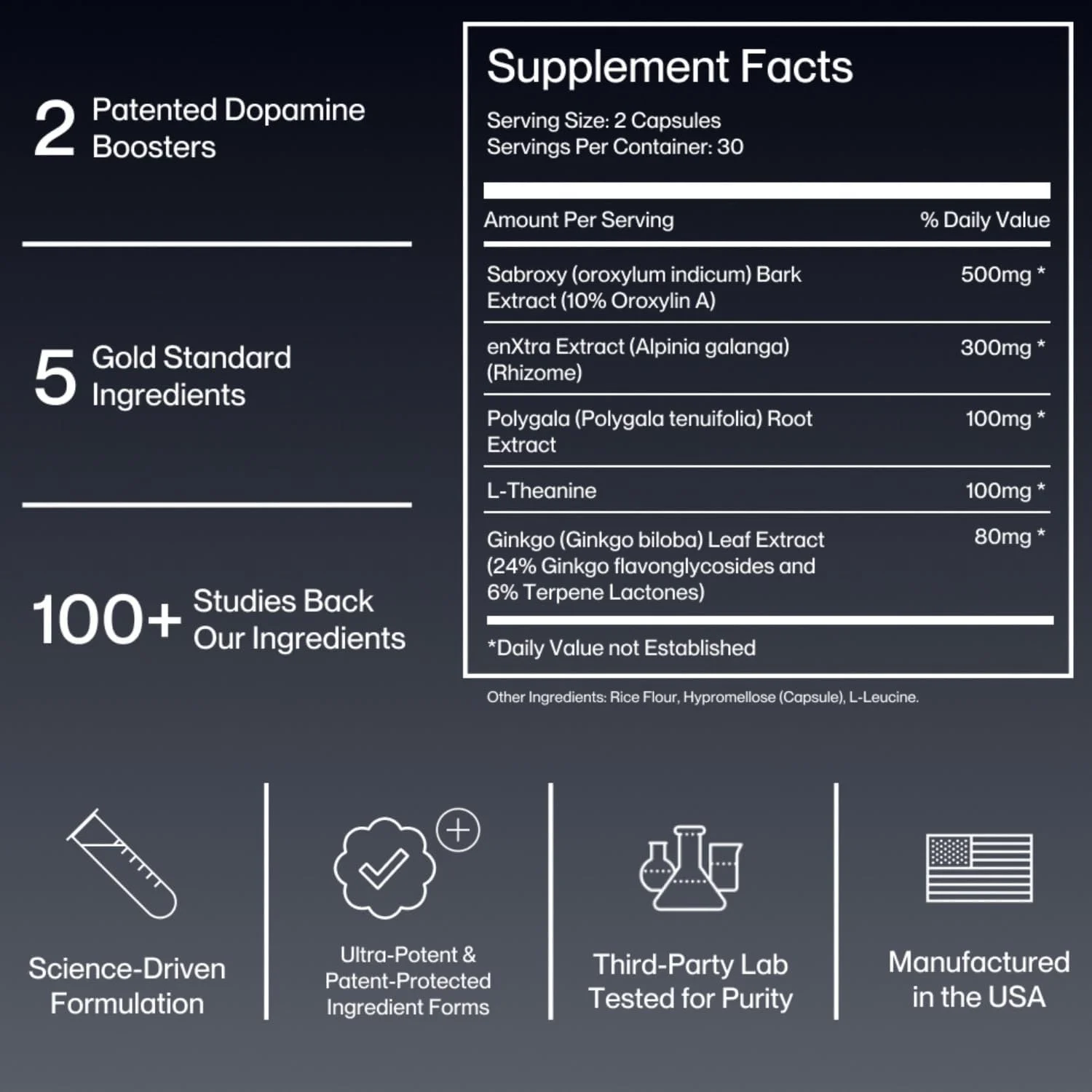 نوتریبل فوکوس™ - تقویت کننده شناختی پیشگامانه - تقویت کننده های دوپامین ثبت شده برای انگیزه، تمرکز و حافظه | پشتیبانی شده توسط بیش از 100 مطالعه | مکمل نوتروپیک سریع الاثر (60 کپسول)