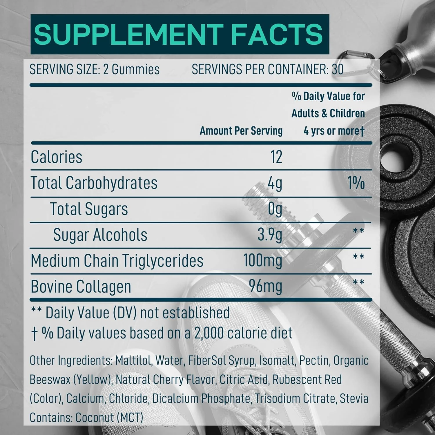 آدامس های روغن MCT برای افزایش متابولیسم کلاژن - آدامس های انرژی زا قبل از تمرین - انرژی جسمی و ذهنی، کم کربوهیدرات، کم کالری - 60 آدامس کلاژن گیلاس برای زنان و مردان