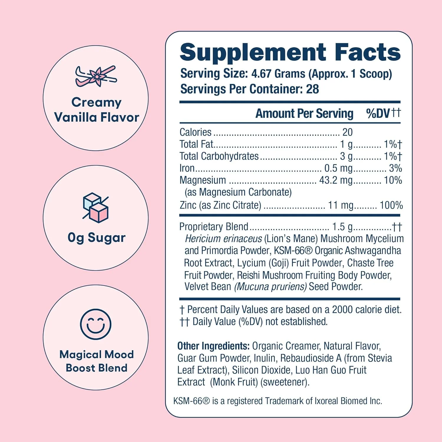 پودر افزایش دهنده انرژی و بهبود خلق و خو | طعم وانیل | بهبود تمرکز، افزایش انرژی، کاهش استرس، مقابله با خستگی | بدون شکر، وگان، بدون گلوتن، غیر تراریخته | 28 سروینگ