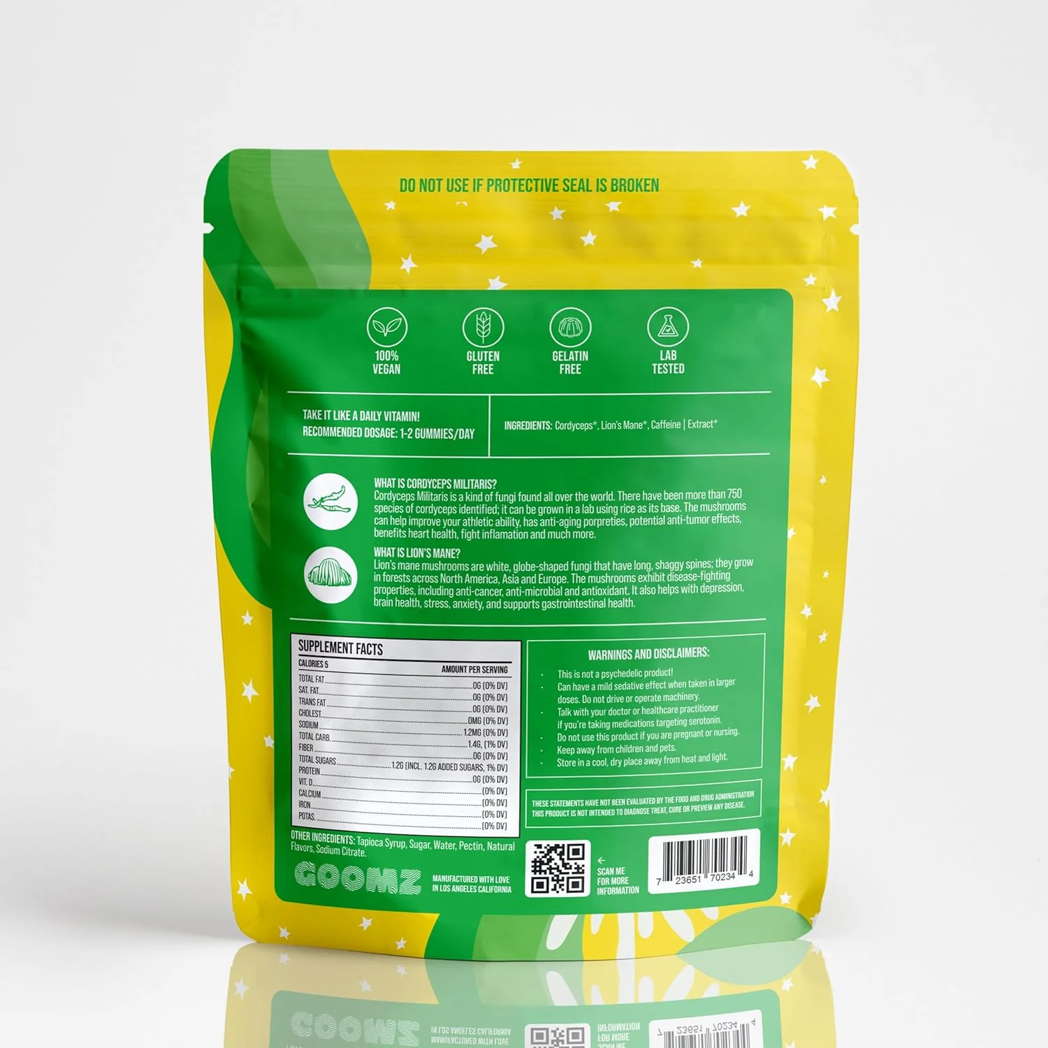 پاستیل های افزایش تمرکز – آناناس لیموناد | قارچ کوردیسپس، یال شیر و کانا برای بهبود خلق و خو و افزایش انرژی | غیر تراریخته، وگان، بدون گلوتن | تمرکز طبیعی