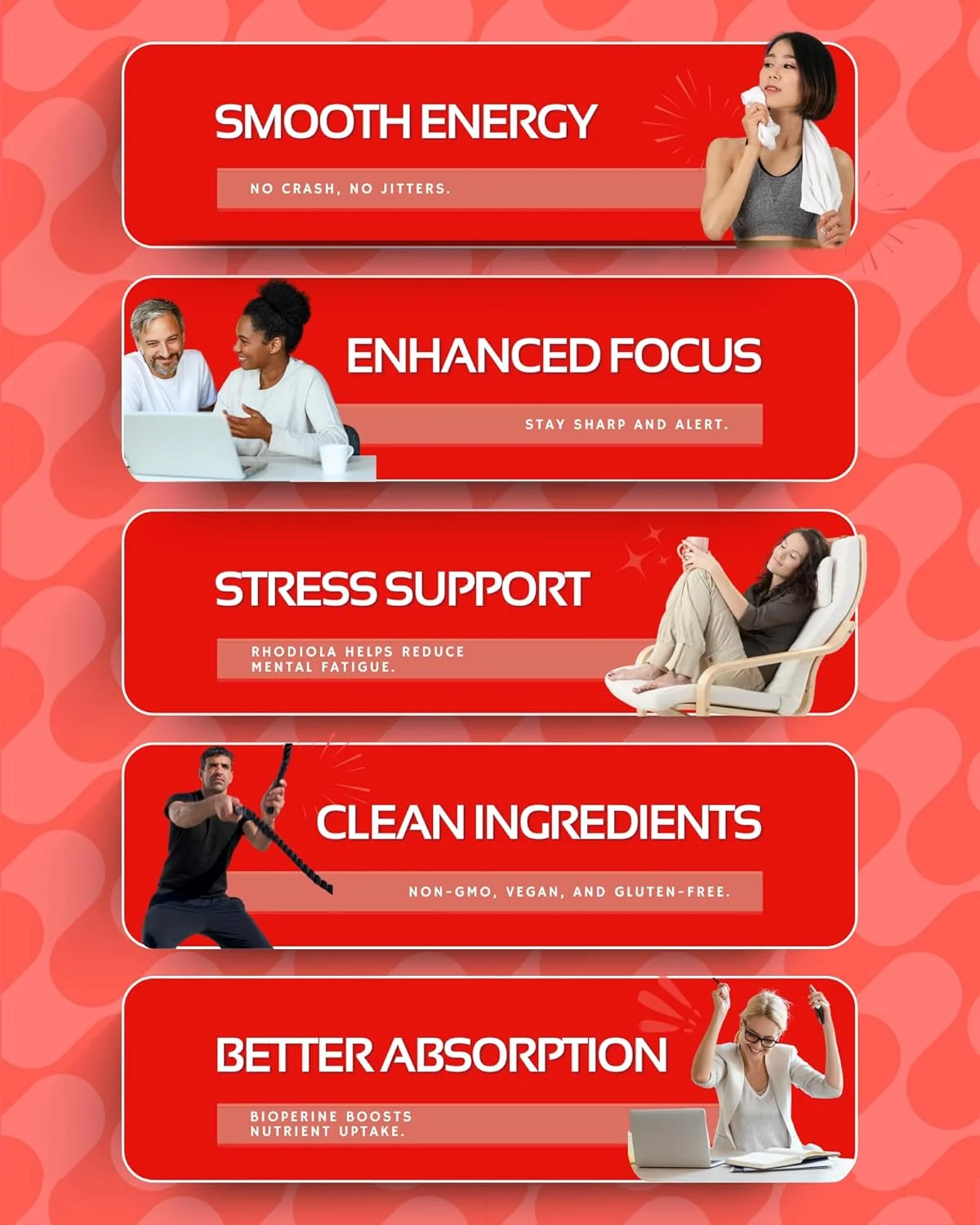 مکمل تقویت کننده انرژی و تمرکز مغز CogniTune NuBoost، کافئین ال تیانین، ویتامین B12، رودیولا + BioPerine، بدون افت ناگهانی، قرص های کافئین 100 میلی گرمی بدون لرزش، تقویت کننده مغز نوتروپیک پاک، 60 عدد