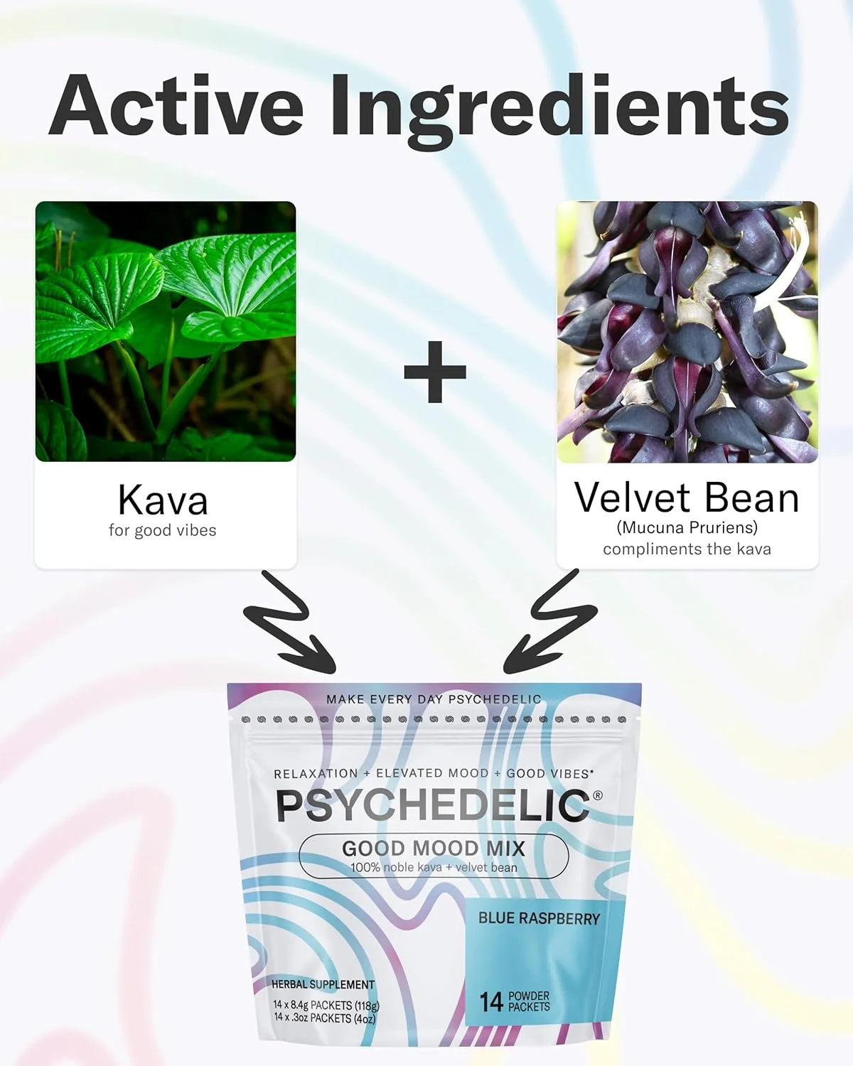 جایگزین آسان نوشیدنی الکلی با اثر آرامش‌بخش - پودر نوشیدنی کاوا با طعم (14x5.5 گرم) - بسته‌های پودر نوشیدنی آرامش‌بخش - نوشیدنی‌های تک نفره با باز کردن آسان - 14 بسته آرامش‌بخش - تمشک آبی