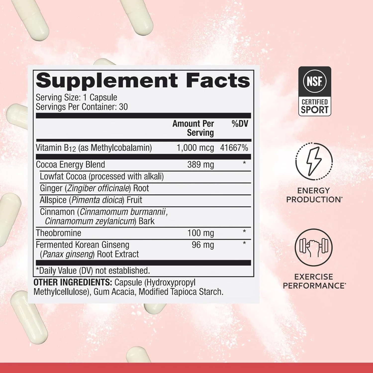 دکتر مرکولا، تقویت کننده انرژی خالص، 30 سروینگ (30 کپسول)، جینسینگ + B12، مکمل غذایی، افزایش انرژی جسمی و ذهنی، غیر تراریخته