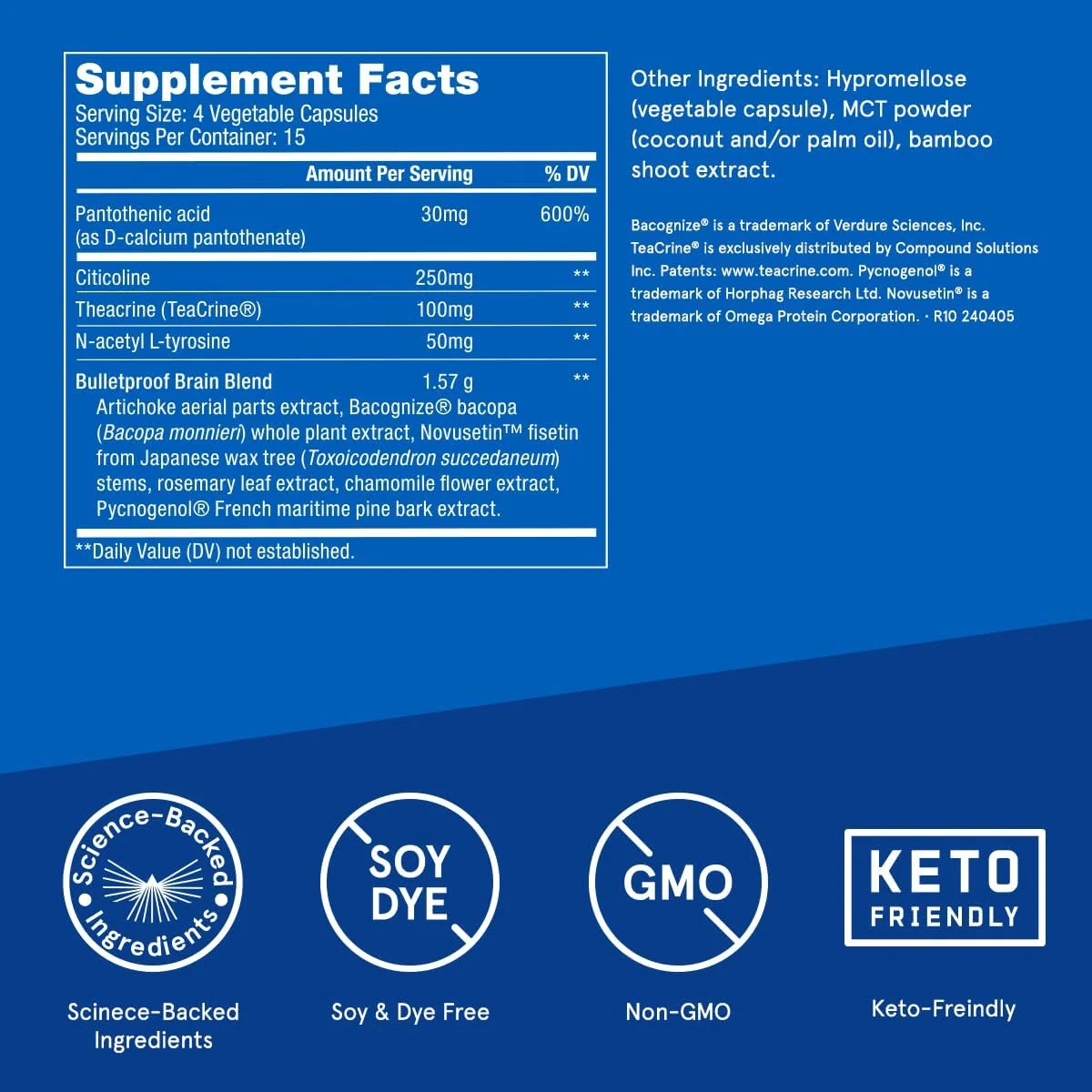 کپسول های شفافیت و تمرکز بولت پروف، 60 عدد، مکمل بدون کافئین برای ارتقاء وضوح ذهنی و هوشیاری، نام قبلی Smart Mode، بسته بندی ممکن است متفاوت باشد
