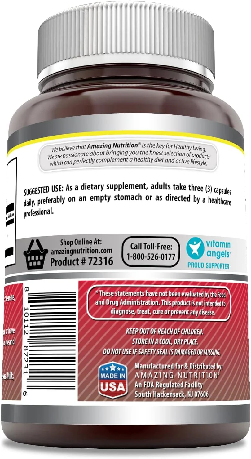 استیل ال-کارنیتین اچ سی ال 1500 میلی گرم | مکمل کپسول های گیاهی | غیر تراریخته | بدون گلوتن | ساخت آمریکا (1 بسته | 200 عدد)