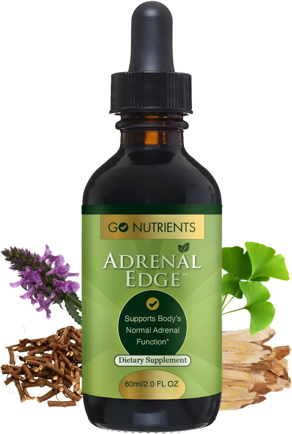 قطره مکمل پشتیبانی آدرنال Go Nutrients Adrenal Edge برای مدیریت کورتیزول و کاهش استرس - عصاره گیاهی مایع برای سلامت زنان، تمرکز و ترویج خواب آرام - 2 اونس قطره مکمل پشتیبانی آدرنال Go Nutrients Adrenal Edge برای مدیریت کورتیزول و کاهش استرس - عصاره گیاهی مایع برای سلامت زنان، تمرکز و ترویج خواب آرام - 2 اونس