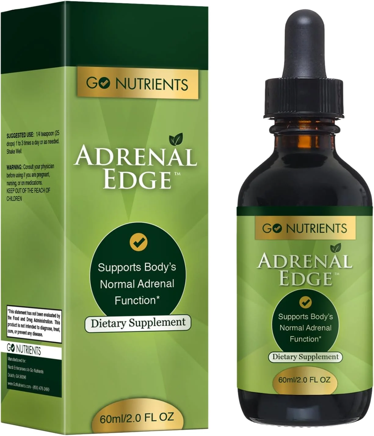 قطره مکمل پشتیبانی آدرنال Go Nutrients Adrenal Edge برای مدیریت کورتیزول و کاهش استرس - عصاره گیاهی مایع برای سلامت زنان، تمرکز و ترویج خواب آرام - 2 اونس قطره مکمل پشتیبانی آدرنال Go Nutrients Adrenal Edge برای مدیریت کورتیزول و کاهش استرس - عصاره گیاهی مایع برای سلامت زنان، تمرکز و ترویج خواب آرام - 2 اونس