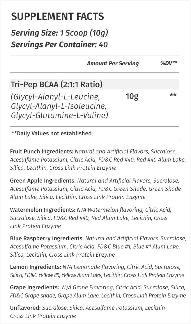 متابولیک نوتریشن - TRIPEP - آمینو اسیدهای شاخه دار تری پپتیدی، پودر BCAA، مکمل قبل، حین و بعد از تمرین، سیب سبز، 400 گرم (40 سروینگ) متابولیک نوتریشن - TRIPEP - آمینو اسیدهای شاخه دار تری پپتیدی، پودر BCAA، مکمل قبل، حین و بعد از تمرین، سیب سبز، 400 گرم (40 سروینگ)