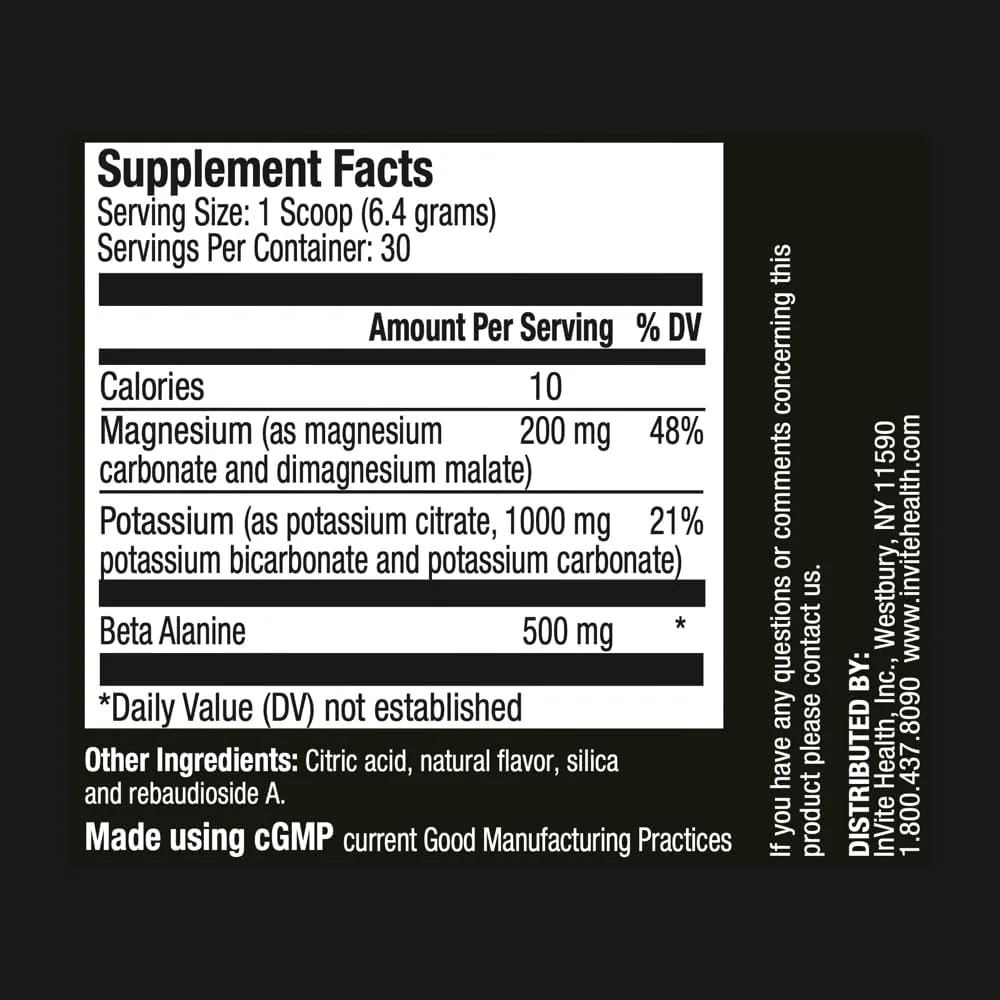 پودر آلکالایزر Invite Health® - کمک به تعادل رژیم های غذایی اسیدی برای سلامت عضلات، استخوان ها و متابولیسم - حاوی منیزیم، پتاسیم، بتا آلانین - 30 سروینگ پودر آلکالایزر Invite Health® - کمک به تعادل رژیم های غذایی اسیدی برای سلامت عضلات، استخوان ها و متابولیسم - حاوی منیزیم، پتاسیم، بتا آلانین - 30 سروینگ