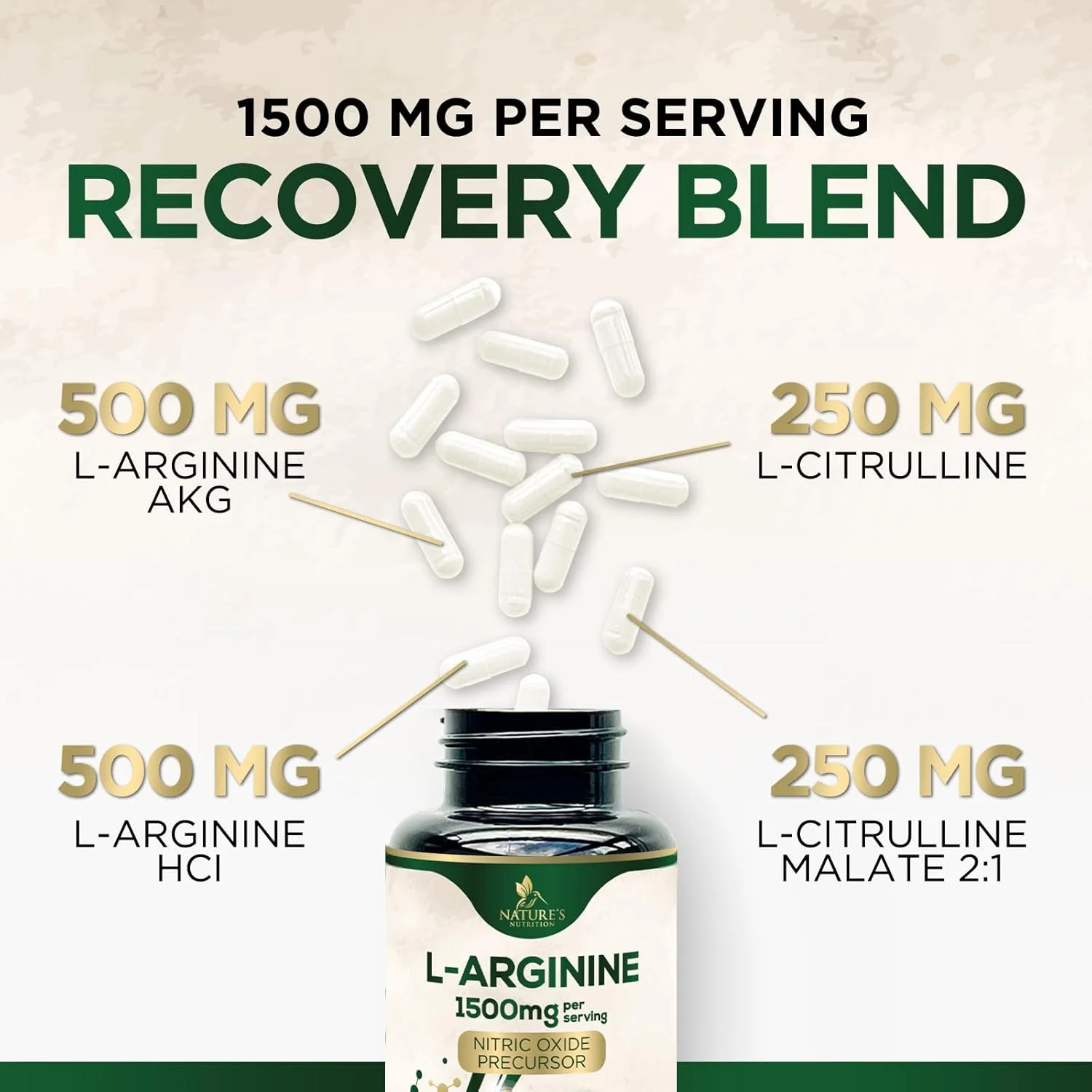 مکمل ال-آرژنین 1000 میلیگرم با ال-سیترولین - تقویتکننده اکسید نیتریک برای پشتیبانی از عضلات و قدرت بیشتر - ترکیب اسید آمینه غیر تراریخته برای انرژی آقایان - 120 کپسول مکمل ال-آرژنین 1000 میلیگرم با ال-سیترولین - تقویتکننده اکسید نیتریک برای پشتیبانی از عضلات و قدرت بیشتر - ترکیب اسید آمینه غیر تراریخته برای انرژی آقایان - 120 کپسول