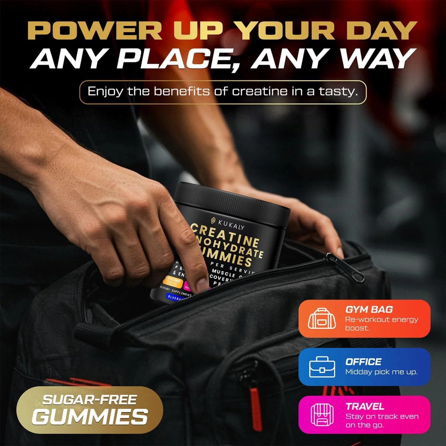 پاستیل کراتین مونوهیدرات برای آقایان و بانوان، 9000 میلیگرم کراتین بدون شکر - طعمهای مخلوط با ال-تائورین، BCAA 2:1، B12 B6 برای افزایش قدرت، تمرکز و استقامت، وگان، غیر تراریخته، 120 عدد پاستیل کراتین مونوهیدرات برای آقایان و بانوان، 9000 میلیگرم کراتین بدون شکر - طعمهای مخلوط با ال-تائورین، BCAA 2:1، B12 B6 برای افزایش قدرت، تمرکز و استقامت، وگان، غیر تراریخته، 120 عدد