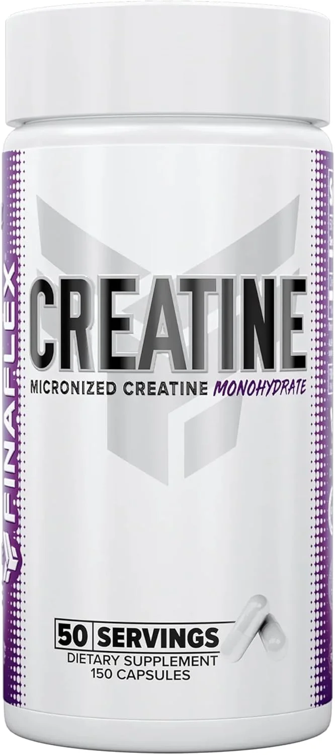 FINAFLEX کراتین خالص - 150 کپسول - افزایش قدرت عضلانی، حجم و عملکرد - 100% خالص، کراتین مونوهیدرات میکرونیزه - دارای گواهی NSF - 50 سروینگ FINAFLEX کراتین خالص - 150 کپسول - افزایش قدرت عضلانی، حجم و عملکرد - 100% خالص، کراتین مونوهیدرات میکرونیزه - دارای گواهی NSF - 50 سروینگ