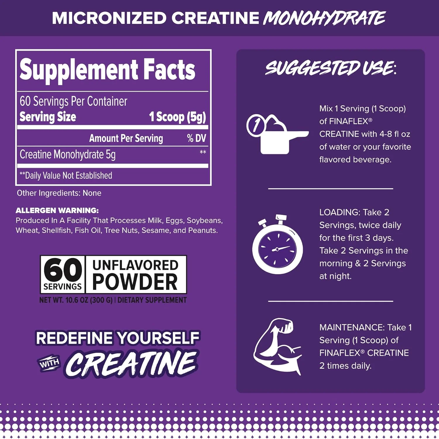 FINAFLEX کراتین خالص، بدون طعم - 300 گرم، بسته 2 عددی - افزایش قدرت عضلانی، حجم و عملکرد - 100% خالص، کراتین مونوهیدرات میکرونیزه - دارای گواهی NSF - در مجموع 120 سروینگ FINAFLEX کراتین خالص، بدون طعم - 300 گرم، بسته 2 عددی - افزایش قدرت عضلانی، حجم و عملکرد - 100% خالص، کراتین مونوهیدرات میکرونیزه - دارای گواهی NSF - در مجموع 120 سروینگ