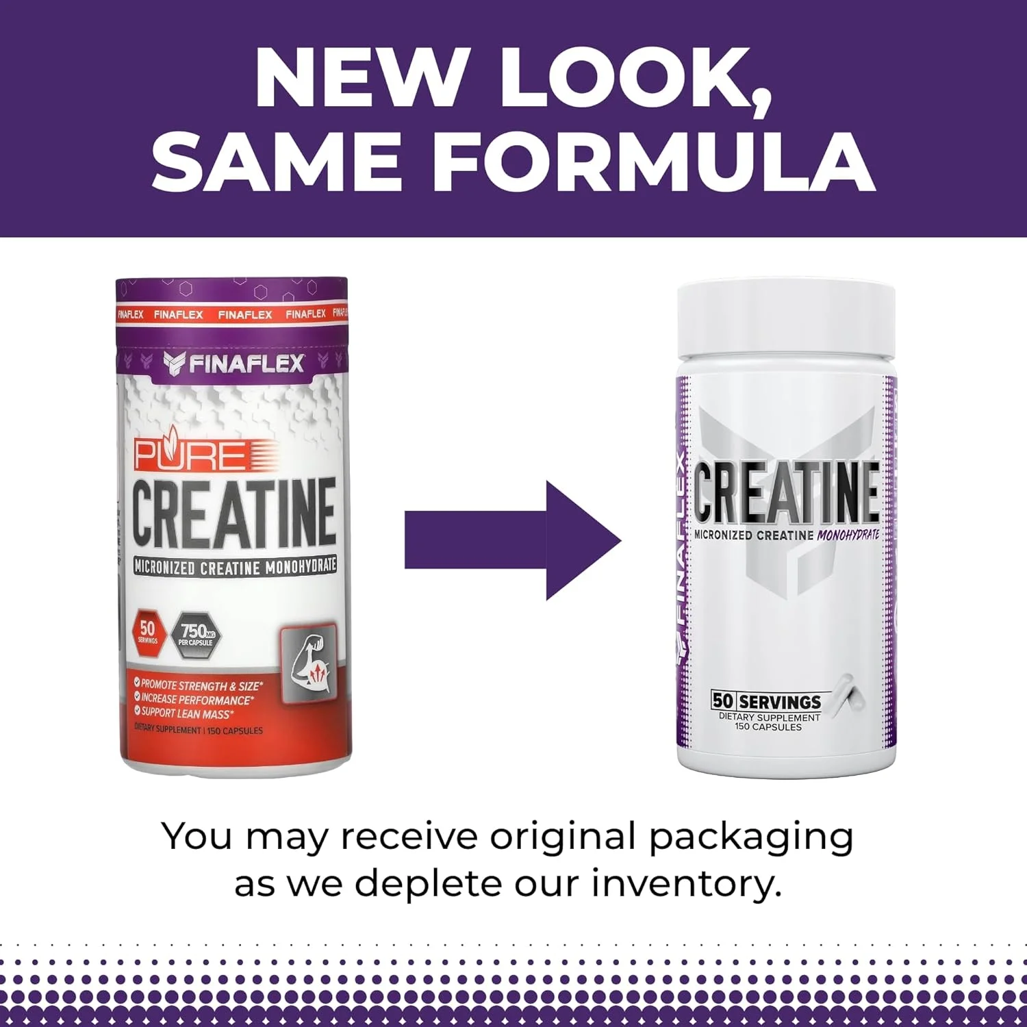 FINAFLEX کراتین خالص - 150 کپسول - افزایش قدرت عضلانی، حجم و عملکرد - 100% خالص، کراتین مونوهیدرات میکرونیزه - دارای گواهی NSF - 50 سروینگ FINAFLEX کراتین خالص - 150 کپسول - افزایش قدرت عضلانی، حجم و عملکرد - 100% خالص، کراتین مونوهیدرات میکرونیزه - دارای گواهی NSF - 50 سروینگ