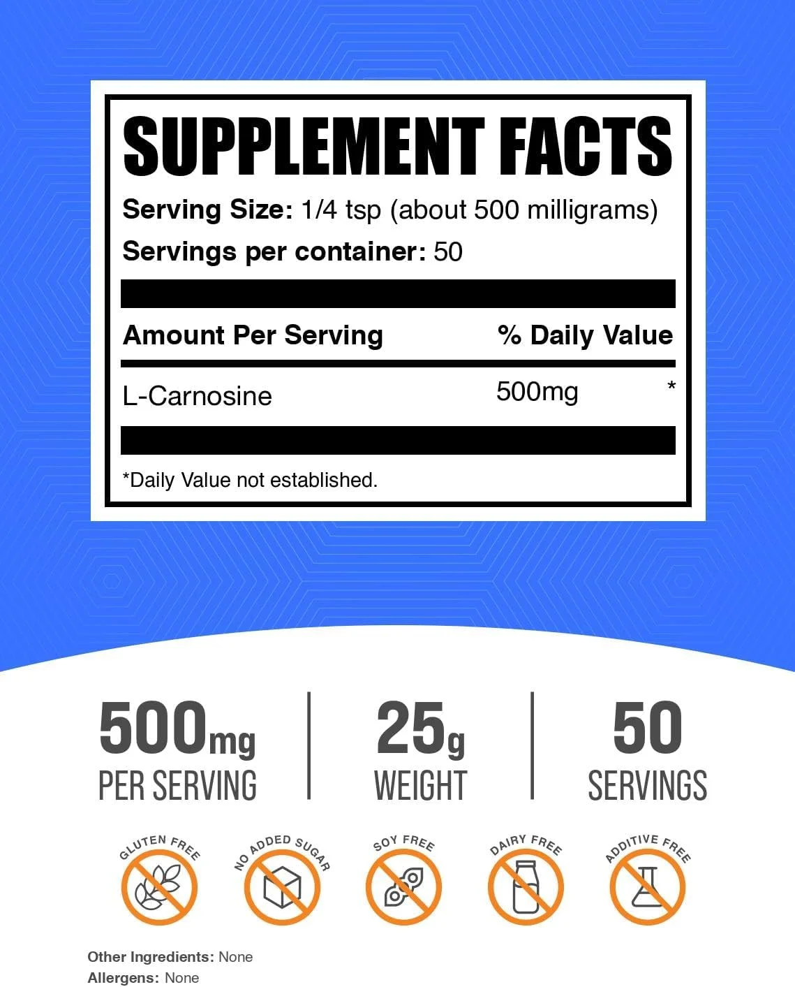 پودر ال-کارنوزین BulkSupplements.com - مکمل کارنوزین، کارنوزین 500 میلی گرم - مکمل آمینو اسید، بدون گلوتن، 500 میلی گرم در هر وعده، 25 گرم (0.88 اونس) (بسته 1 عددی) پودر ال-کارنوزین BulkSupplements.com - مکمل کارنوزین، کارنوزین 500 میلی گرم - مکمل آمینو اسید، بدون گلوتن، 500 میلی گرم در هر وعده، 25 گرم (0.88 اونس) (بسته 1 عددی)