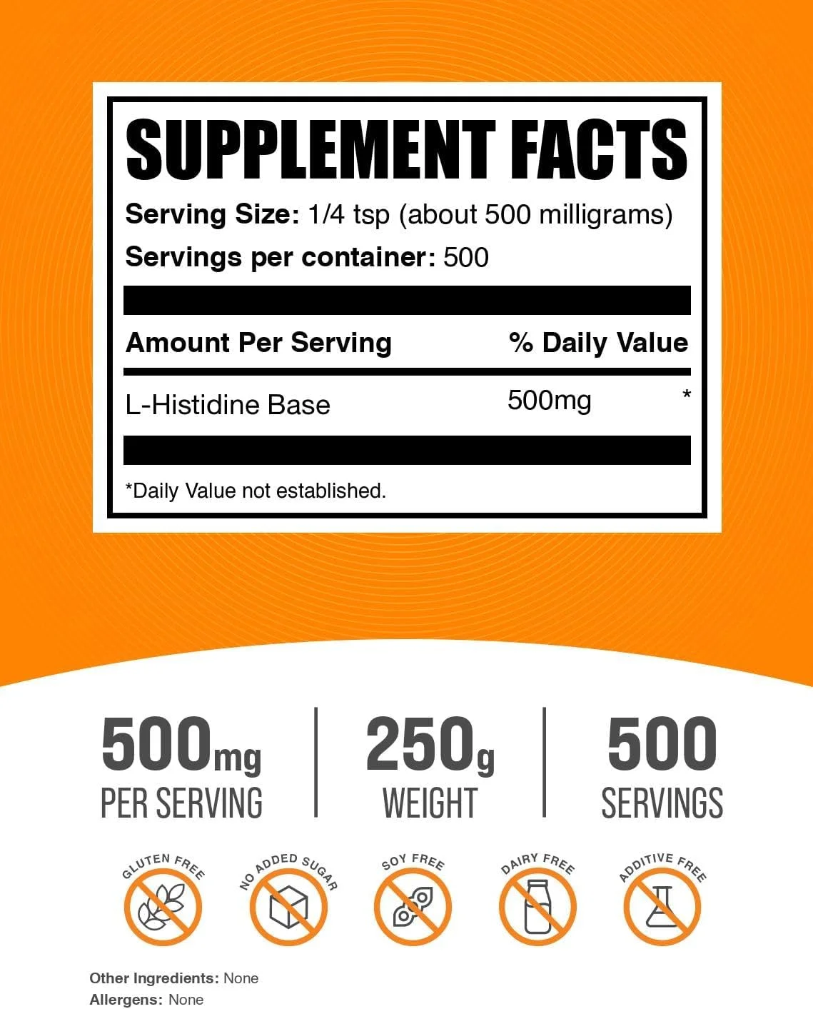 پودر ال-هیستیدین BulkSupplements.com - به عنوان پایه ال-هیستیدین، مکمل هیستیدین - آمینو اسید ضروری و بدون گلوتن، 500 میلی گرم در هر وعده، 250 گرم (8.8 اونس) (بسته 1 عددی) پودر ال-هیستیدین BulkSupplements.com - به عنوان پایه ال-هیستیدین، مکمل هیستیدین - آمینو اسید ضروری و بدون گلوتن، 500 میلی گرم در هر وعده، 250 گرم (8.8 اونس) (بسته 1 عددی)