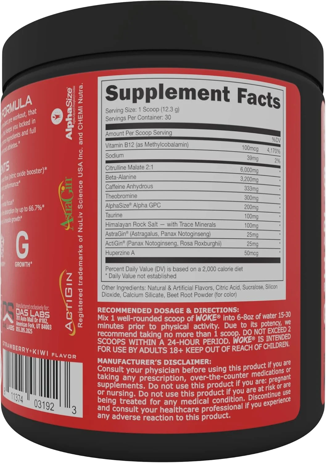 باکد آپ - Woke - مکمل پیش از تمرین HIGH STIM - بهترین طعم - نوتروپیک تمرکز، پمپ، قدرت و رشد، 30 سروینگ (توت فرنگی کیوی) باکد آپ - Woke - مکمل پیش از تمرین HIGH STIM - بهترین طعم - نوتروپیک تمرکز، پمپ، قدرت و رشد، 30 سروینگ (توت فرنگی کیوی)