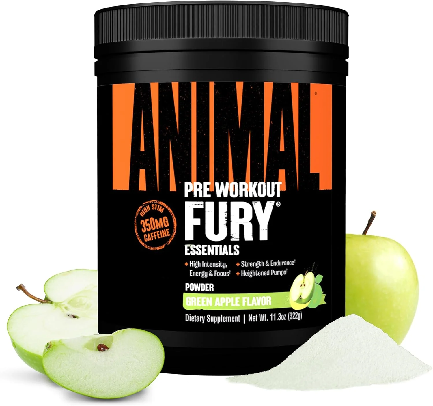 پودر قبل از تمرین Animal Fury - سیب سبز، 350 میلی گرم کافئین، آمینو اسیدهای BCAA، 2 گرم بتا آلانین، سیترولین و تیروزین، انرژی، تمرکز، قدرت، استقامت، مکمل قبل از تمرین برای مردان و زنان، 20 سروینگ پودر قبل از تمرین Animal Fury - سیب سبز، 350 میلی گرم کافئین، آمینو اسیدهای BCAA، 2 گرم بتا آلانین، سیترولین و تیروزین، انرژی، تمرکز، قدرت، استقامت، مکمل قبل از تمرین برای مردان و زنان، 20 سروینگ