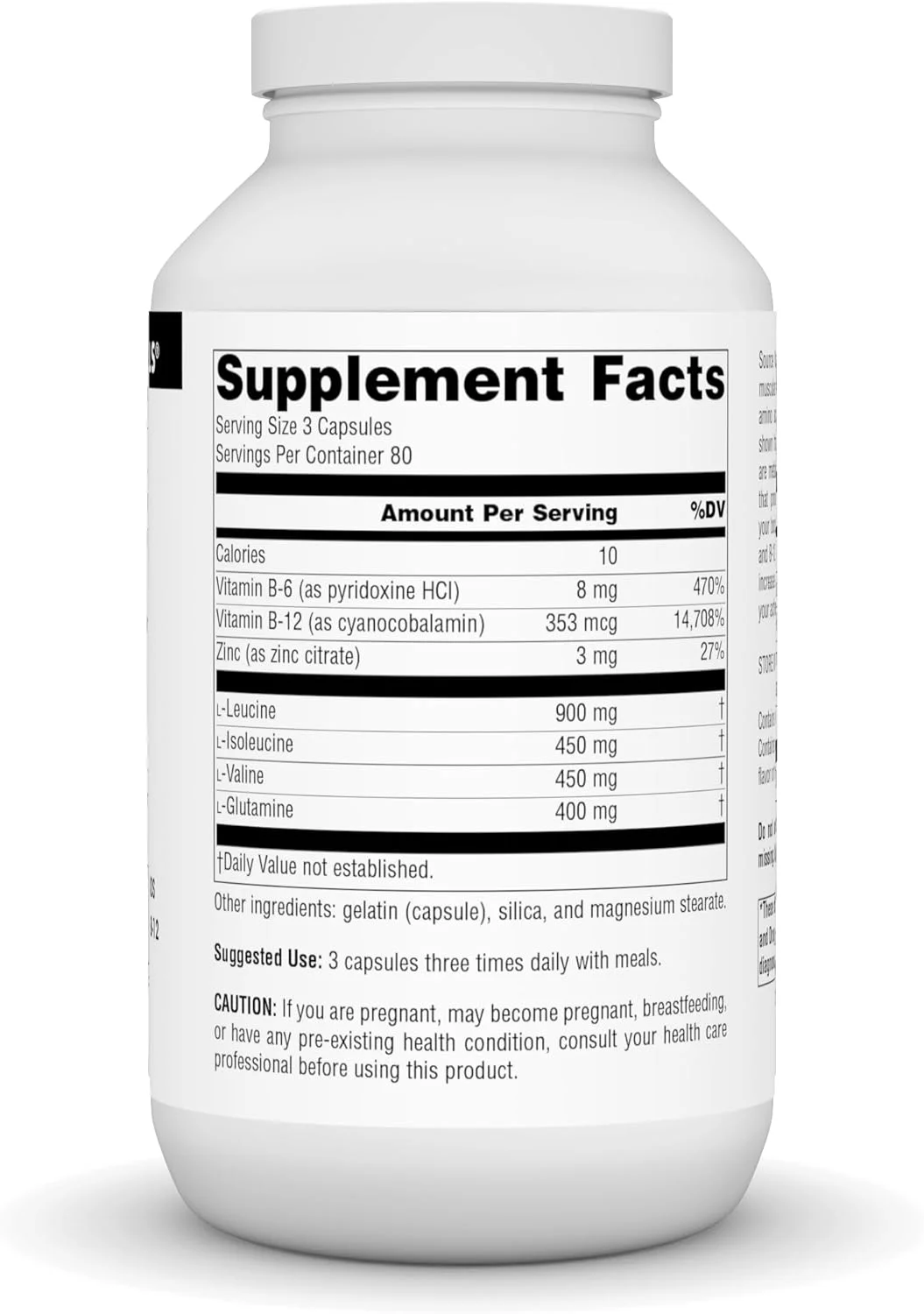 اسیدهای آمینه شاخه دار BCAA سورس نچرالز به همراه ال-گلوتامین، زینک، ب-6 و ب-12، پشتیبانی از سیستم عضلانی بدن* - 240 کپسول اسیدهای آمینه شاخه دار BCAA سورس نچرالز به همراه ال-گلوتامین، زینک، ب-6 و ب-12، پشتیبانی از سیستم عضلانی بدن* - 240 کپسول