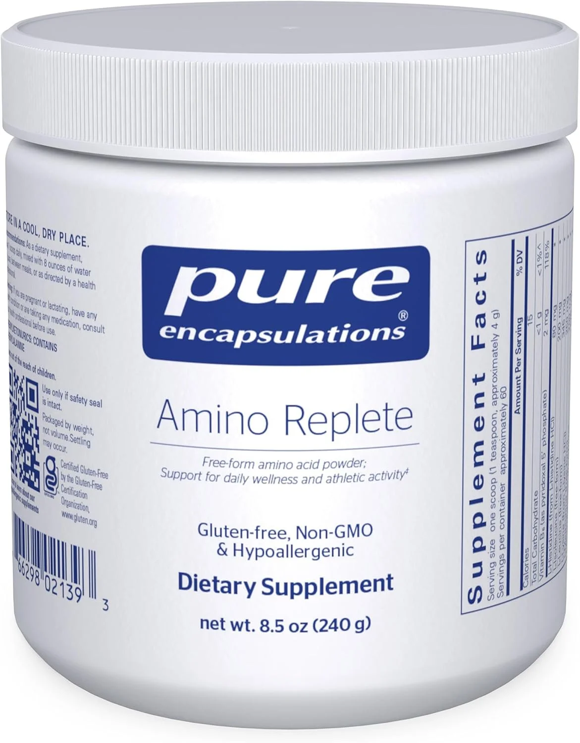پودر اسید آمینه آزاد فرم Pure Encapsulations Amino Replete | مکمل پودری 241 گرمی پودر اسید آمینه آزاد فرم Pure Encapsulations Amino Replete | مکمل پودری 241 گرمی