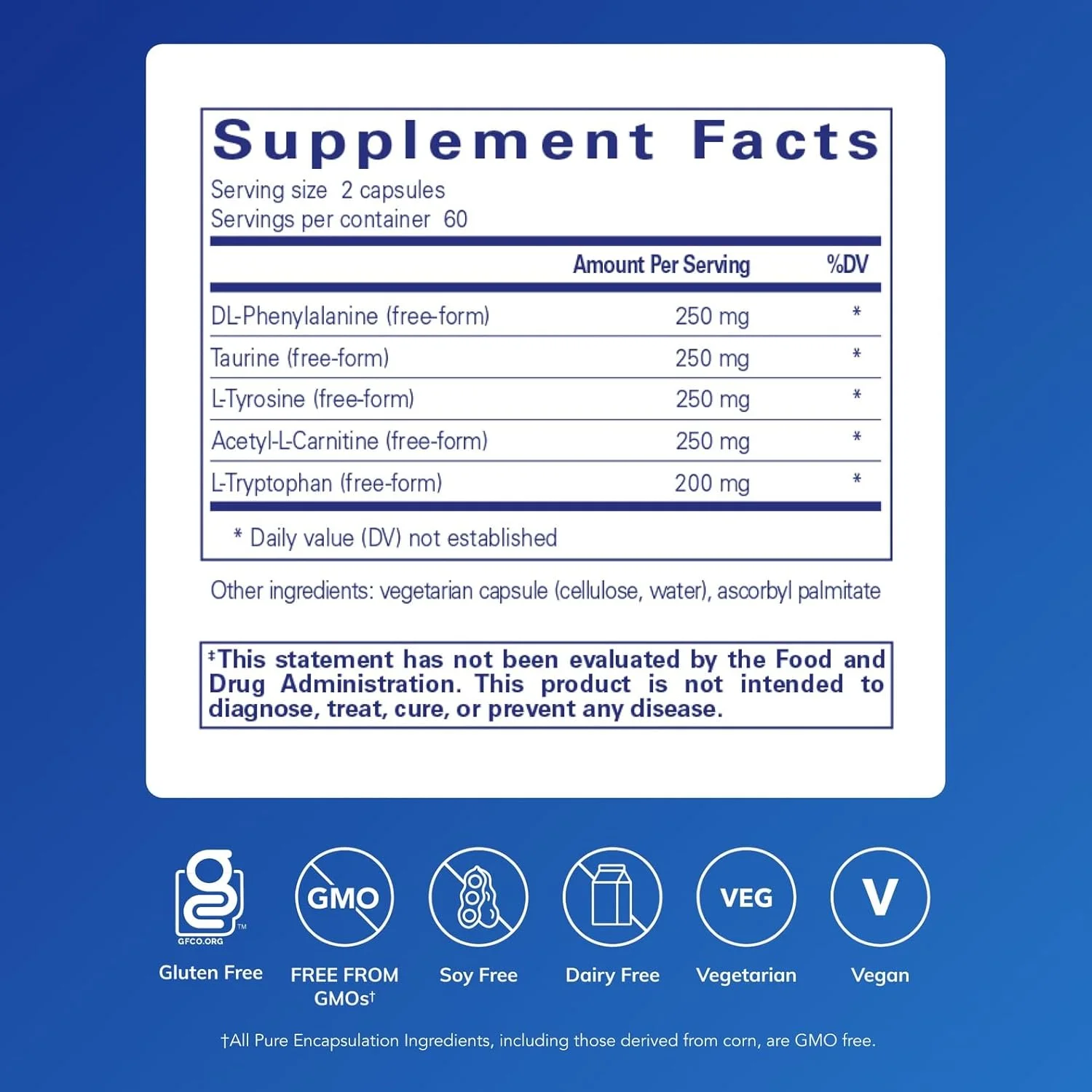 کپسول های آمینوهای شناختی Pure Encapsulations | مکمل ضد آلرژی برای پشتیبانی از عملکرد شناختی | 120 عدد کپسول های آمینوهای شناختی Pure Encapsulations | مکمل ضد آلرژی برای پشتیبانی از عملکرد شناختی | 120 عدد