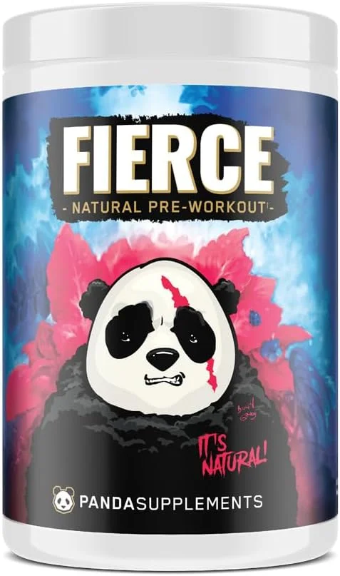 مکمل قبل از تمرین طبیعی پاندا ساپس فیرس: بدون مواد مصنوعی، با 300 میلی گرم کافئین طبیعی برای انرژی و تمرکز پاک (30 سروینگ) (فایرس بری)