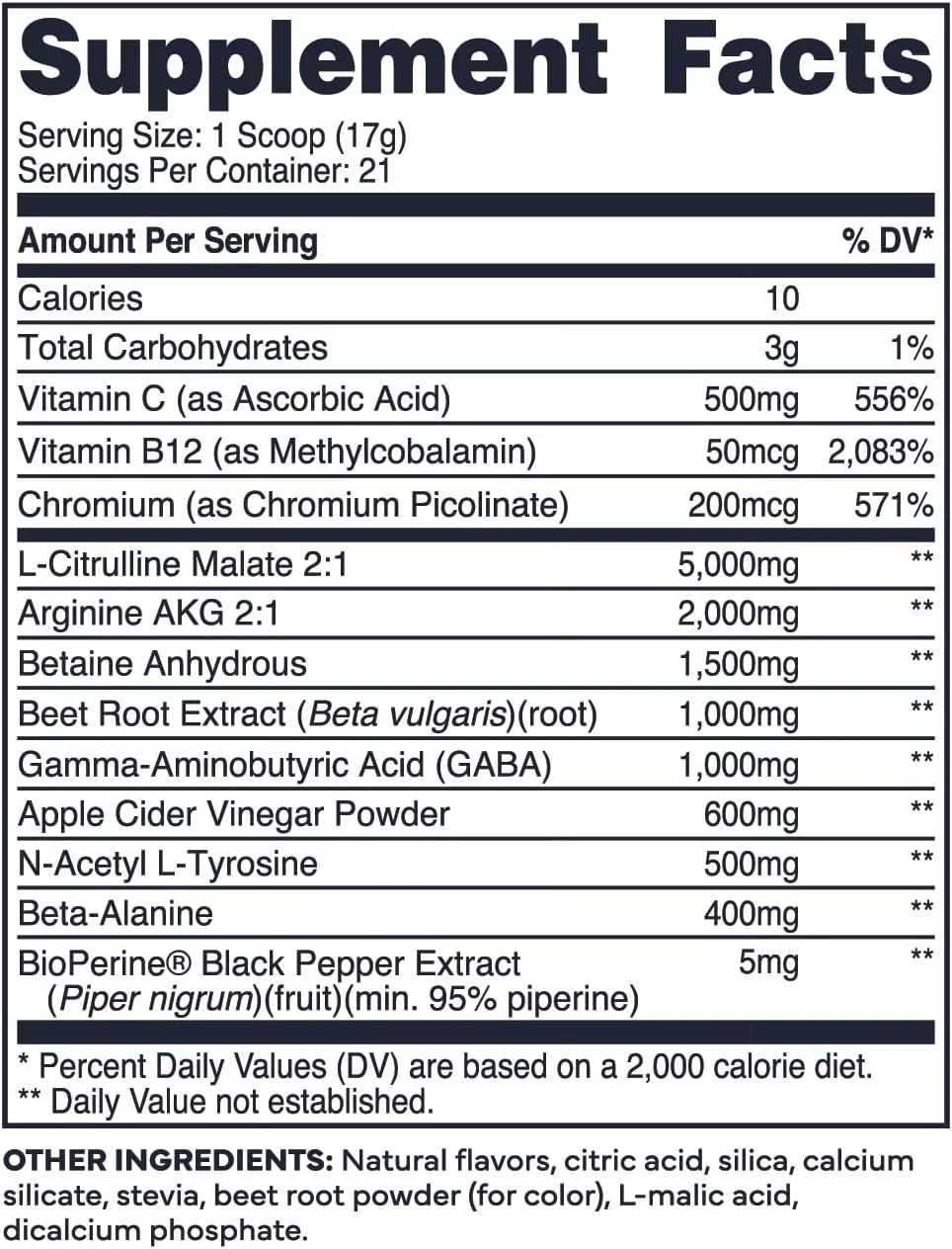 مکمل پمپ قبل از تمرین بدون محرک و تقویت کننده نیتریک اکسید تایپ زیرو (طعم لیموناد گیلاس) - بدون کافئین و محرک برای آقایان و بانوان