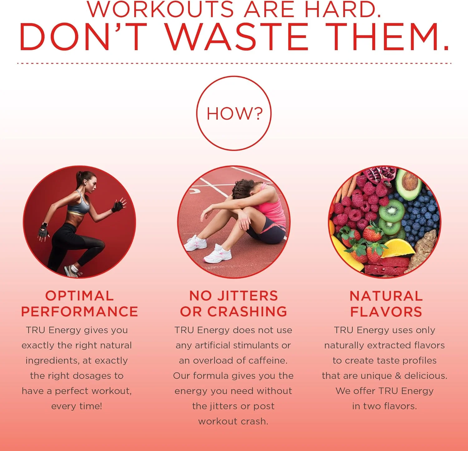 فرمول تمرینی انرژی زا TRU Supplements، مناسب گیاهخواران، بدون لرزش، بهبود عملکرد تمرین، طعم های طبیعی، 20 سروینگ (لیموناد توت فرنگی)