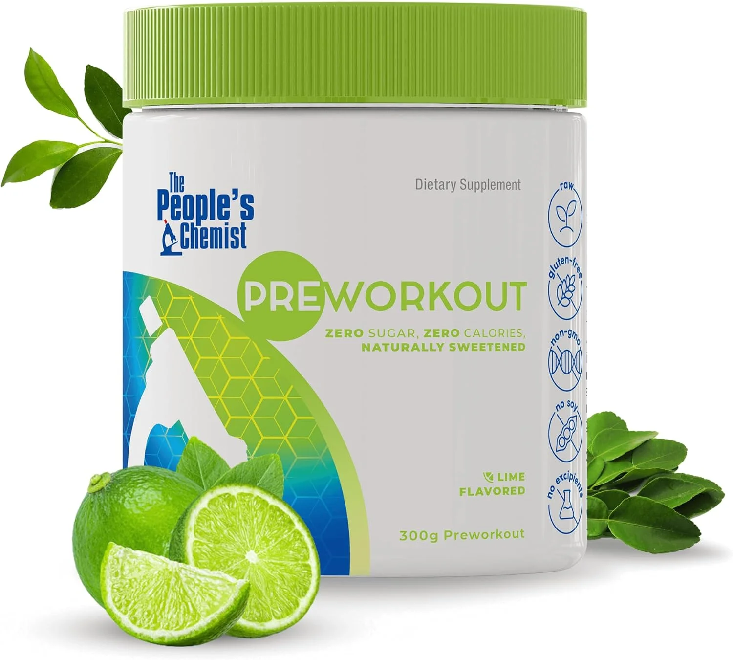 مکمل قبل از تمرین (طعم لیمو) - کافئین طبیعی برای انرژی، تمرکز و استقامت - بدون شکر، بدون مواد مصنوعی - طعم لیمو