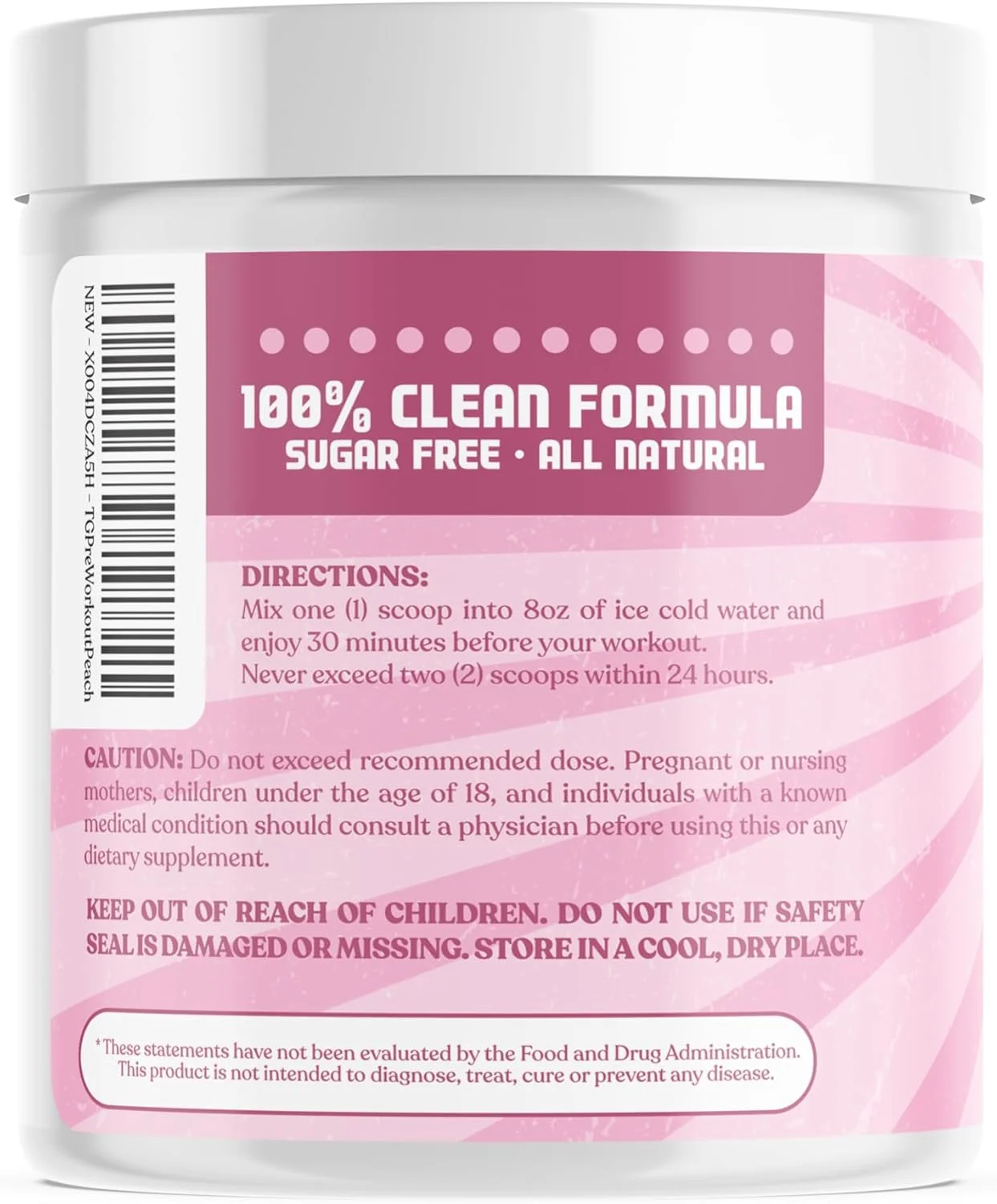 مکمل پیش از تمرین ورزشی برای بانوان - با انرژی خالص و پمپاژ فوق‌العاده در باشگاه بدرخشید - 100% طبیعی و پاک - طعم لذیذ هلو - 30 سروینگ