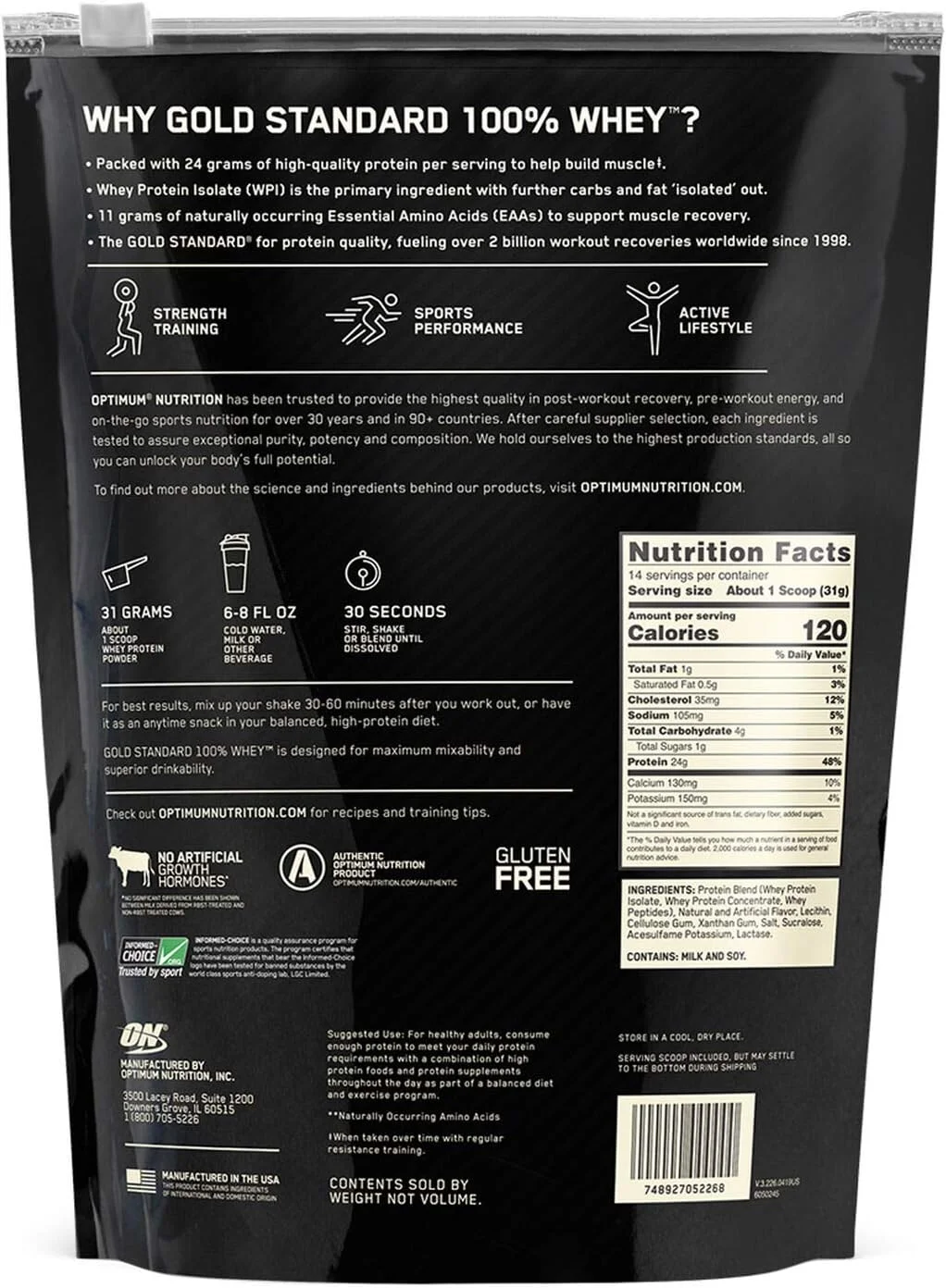 پودر پروتئین وی 100% گلد استاندارد اپتیموم نوتریشن، طعم بستنی وانیلی، 450 گرم (بسته بندی ممکن است متفاوت باشد) پودر پروتئین وی 100% گلد استاندارد اپتیموم نوتریشن، طعم بستنی وانیلی، 450 گرم (بسته بندی ممکن است متفاوت باشد)