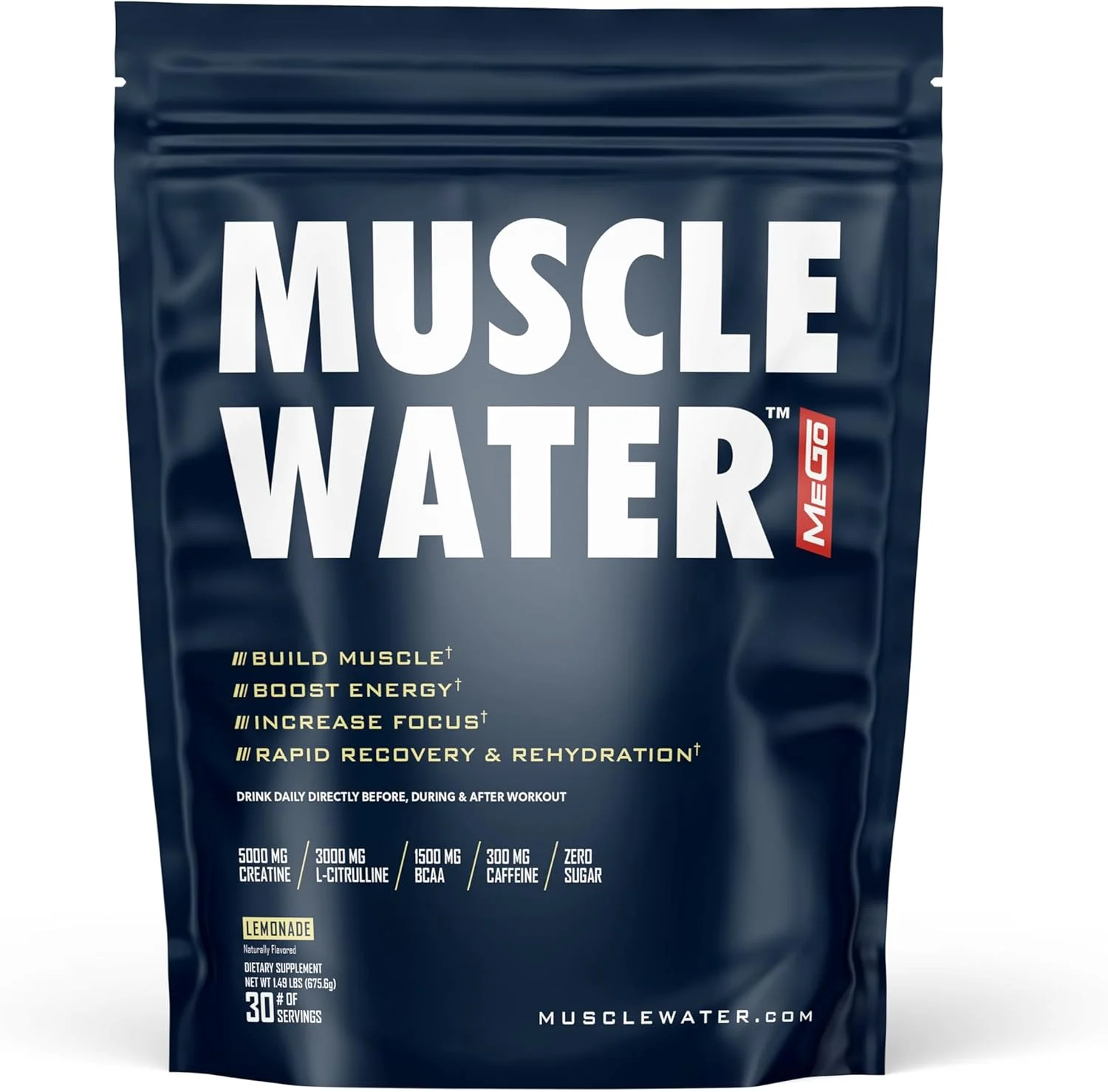 پودر قبل از تمرین عضله واتر | عضله + پمپ + انرژی | 20+ مکمل، بدون نیاز به ظرف | 5 گرم کراتین + 300 میلی گرم کافئین | بدون شکر | پانچ میوه | 30 سروینگ