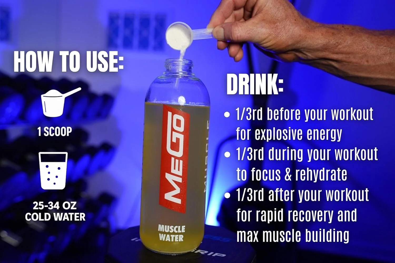 پودر قبل از تمرین عضله واتر | عضله + پمپ + انرژی | 20+ مکمل، بدون نیاز به ظرف | 5 گرم کراتین + 300 میلی گرم کافئین | بدون شکر | پانچ میوه | 30 سروینگ