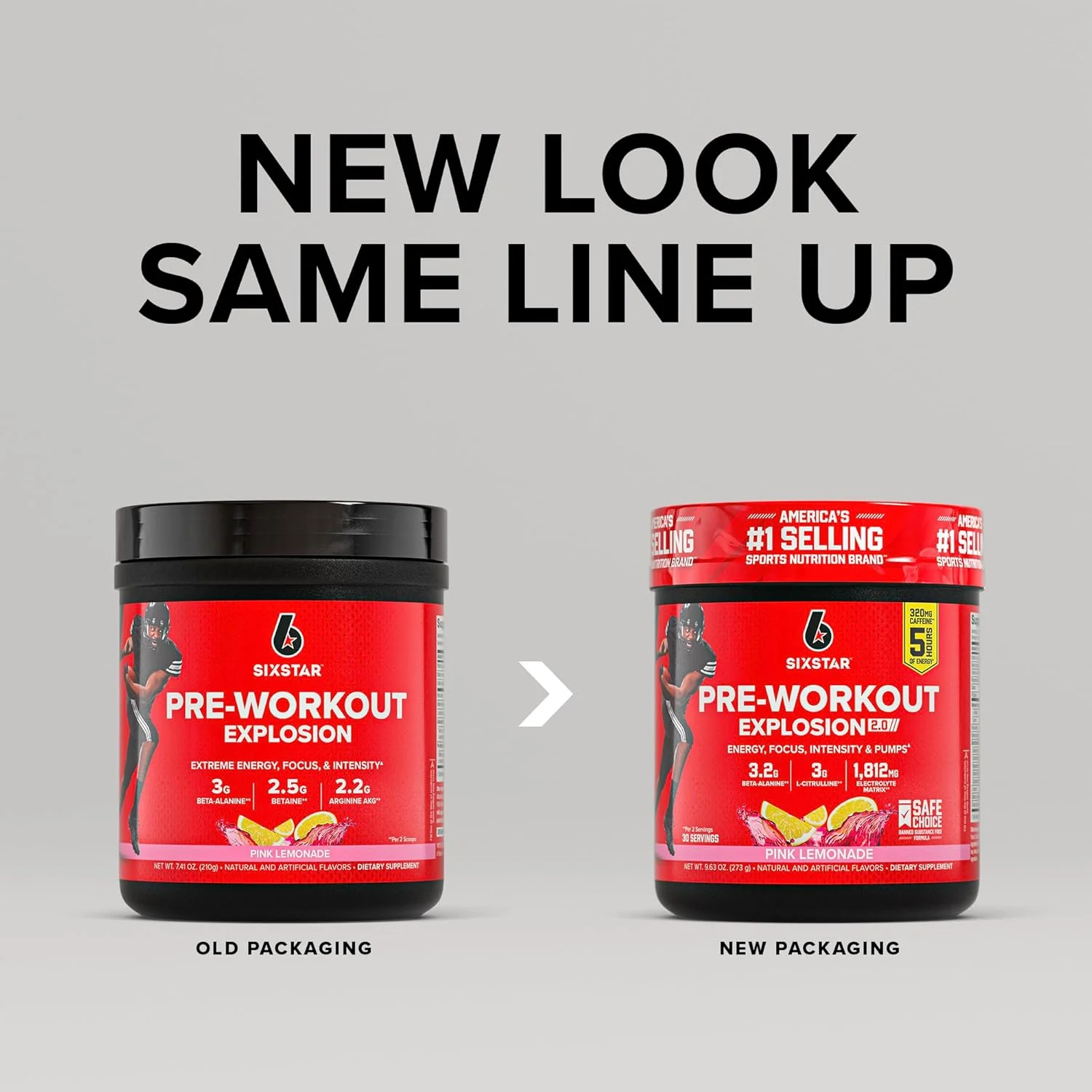 پودر قبل از تمرین سیکس استار برای آقایان و بانوان، طعم لیموناد صورتی (30 سروینگ) - مخلوط نوشیدنی پودری انرژی زا قبل از تمرین اکسپلود 2.0 با بتا آلانین و کافئین - مکمل های تغذیه ورزشی