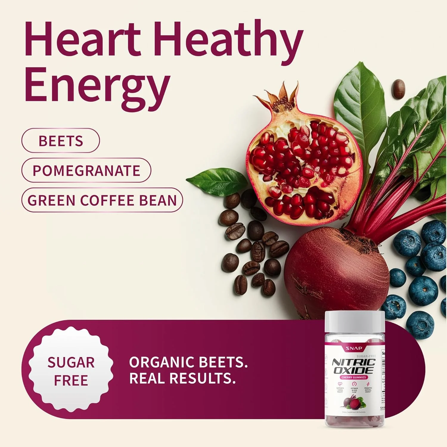 بسته مکمل اکسید نیتریک شامل پاستیل ریشه چغندر و پودر قبل از تمرین ریشه چغندر، 60 عدد پاستیل گیلاس + 30 سروینگ پودر میکس بری