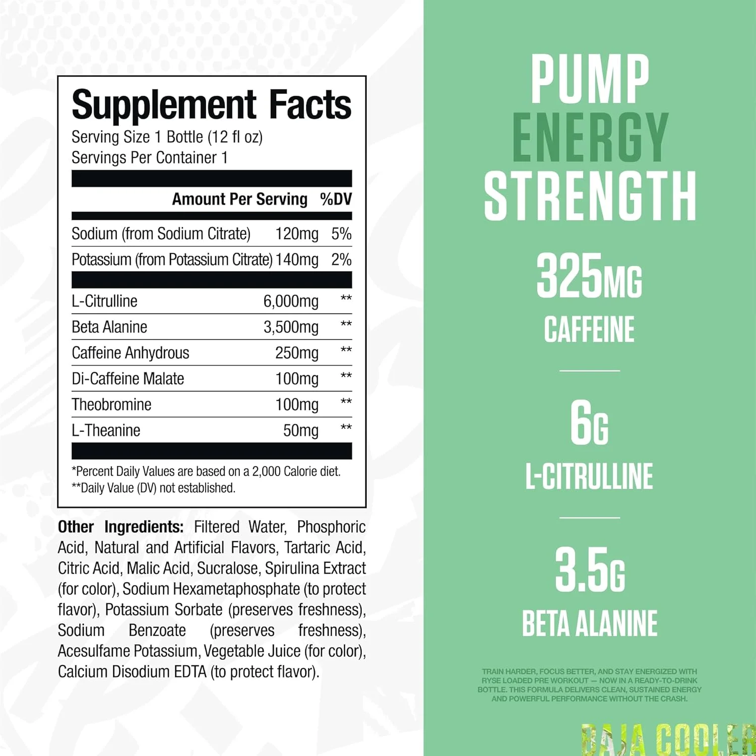 نوشیدنی قبل از تمرین RYSE Loaded - کولر باجا - بدون شکر، مکمل انرژی آماده نوشیدن با 325 میلی گرم کافئین، سیترولین و بتا آلانین برای تمرکز و پمپاژ - بطری 355 میلی لیتری (بسته 12 عددی) نوشیدنی قبل از تمرین RYSE Loaded - کولر باجا - بدون شکر، مکمل انرژی آماده نوشیدن با 325 میلی گرم کافئین، سیترولین و بتا آلانین برای تمرکز و پمپاژ - بطری 355 میلی لیتری (بسته 12 عددی)