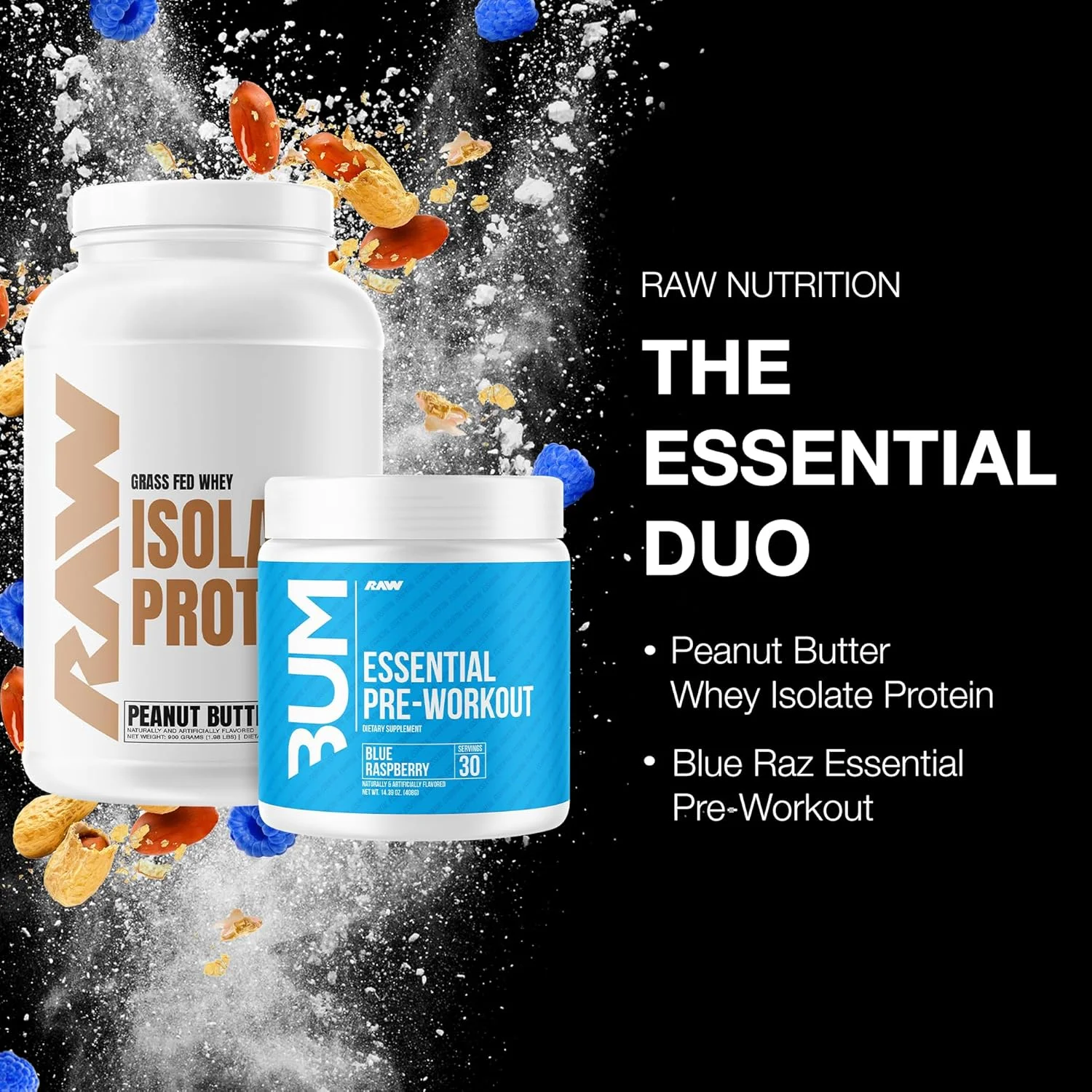 پودر پروتئین وی ایزوله و بسته مکمل قبل از تمرین