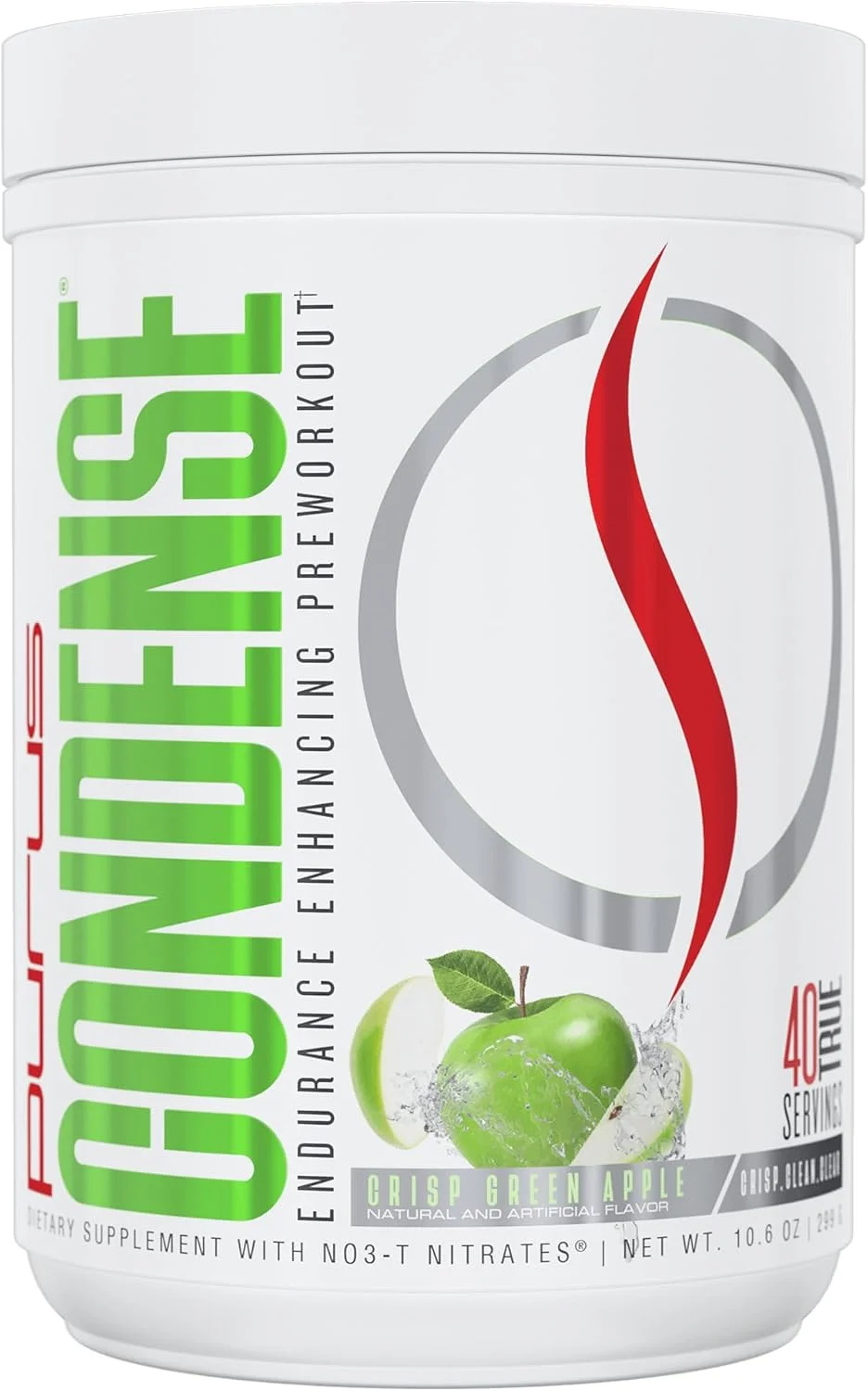 پودر مکمل قبل از تمرین Purus Labs CONDENSE، ۴۰ سروینگ (سیب سبز ترد)