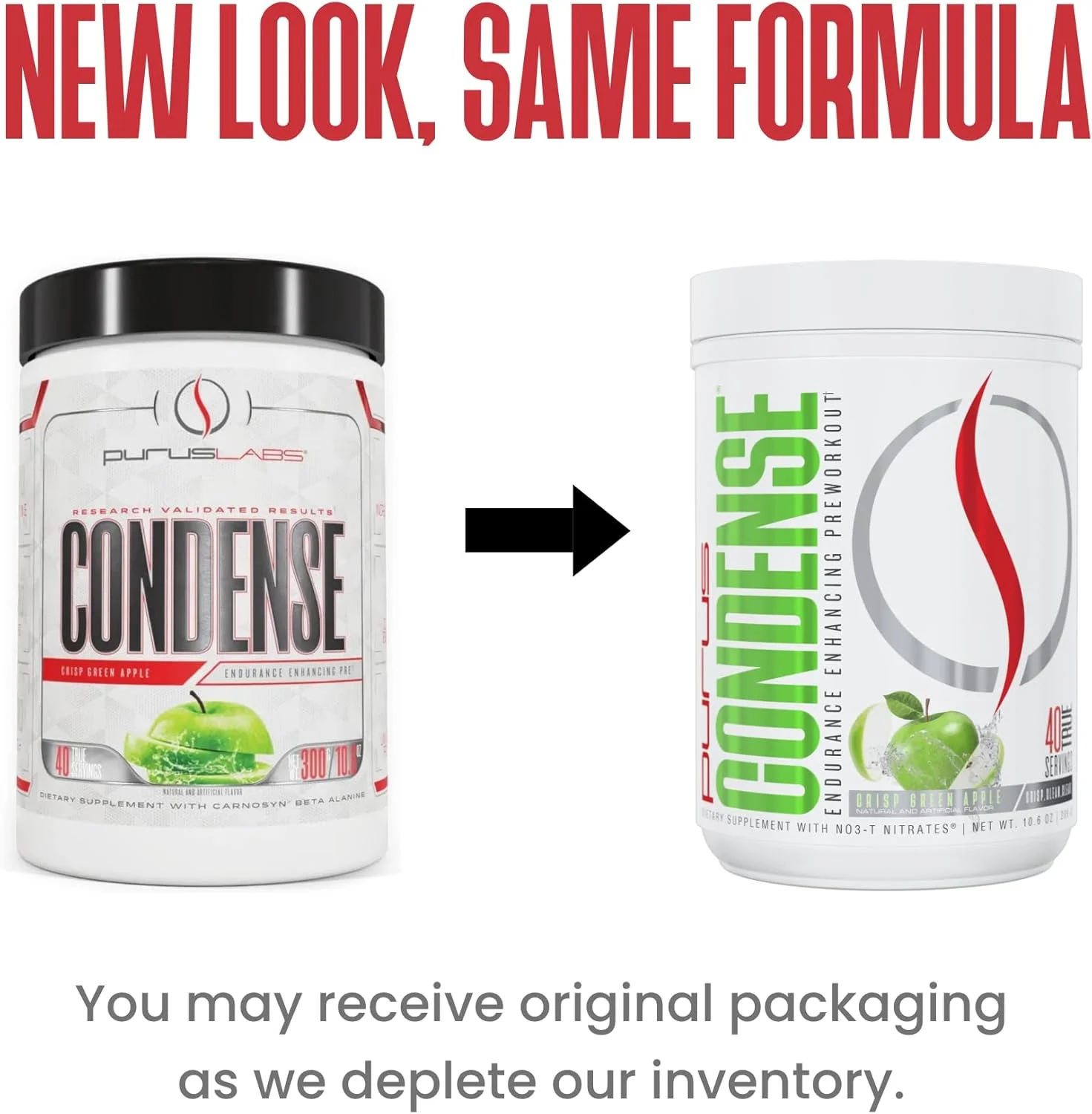 پودر مکمل قبل از تمرین Purus Labs CONDENSE، ۴۰ سروینگ (سیب سبز ترد)