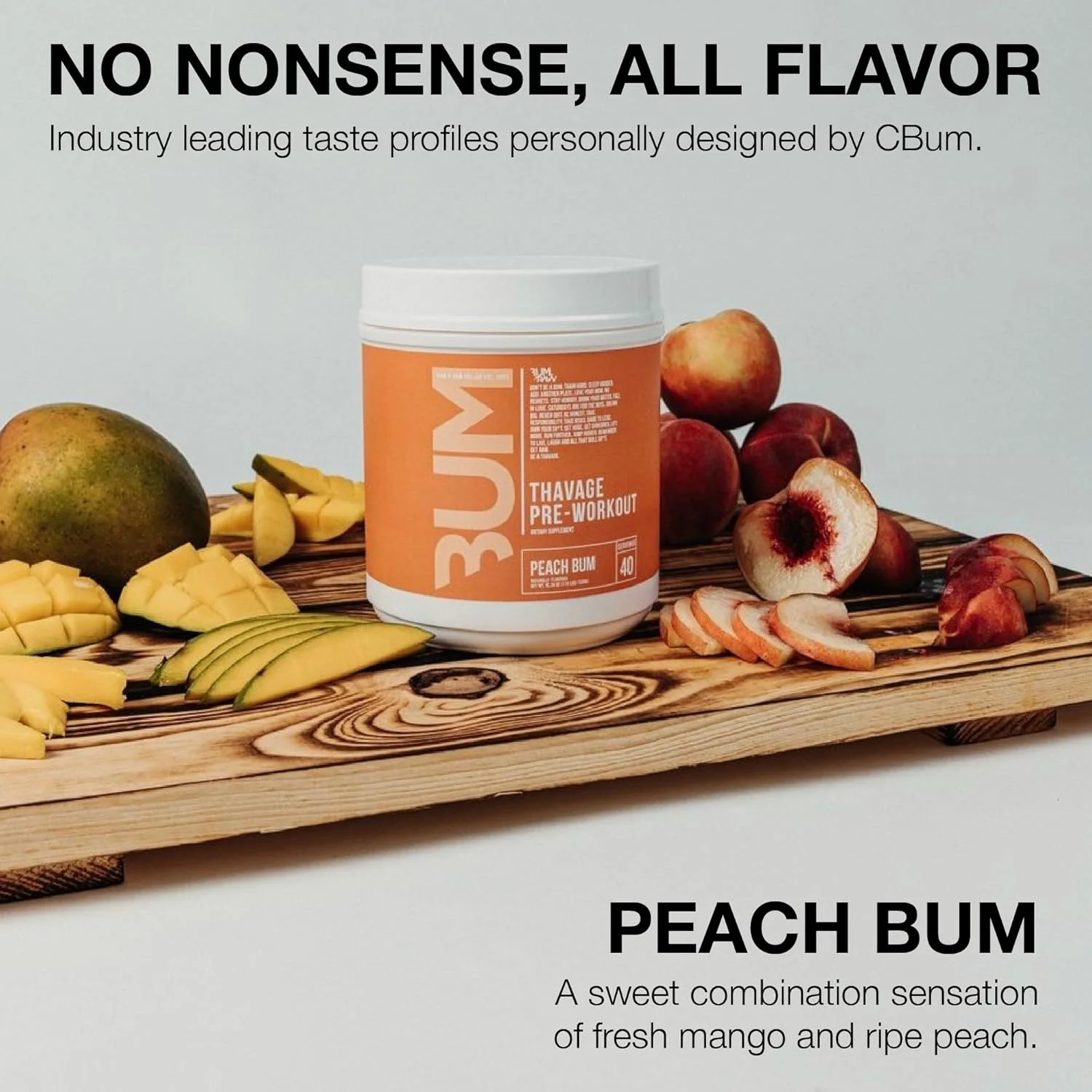 پودر مکمل قبل از تمرین، Thavage (هلو) - مکمل تغذیه ورزشی کریس بامستد برای مردان و زنان - مکمل قبل از تمرین Cbum برای تمرین، آبرسانی، تمرکز ذهنی و انرژی - 40 سروینگ