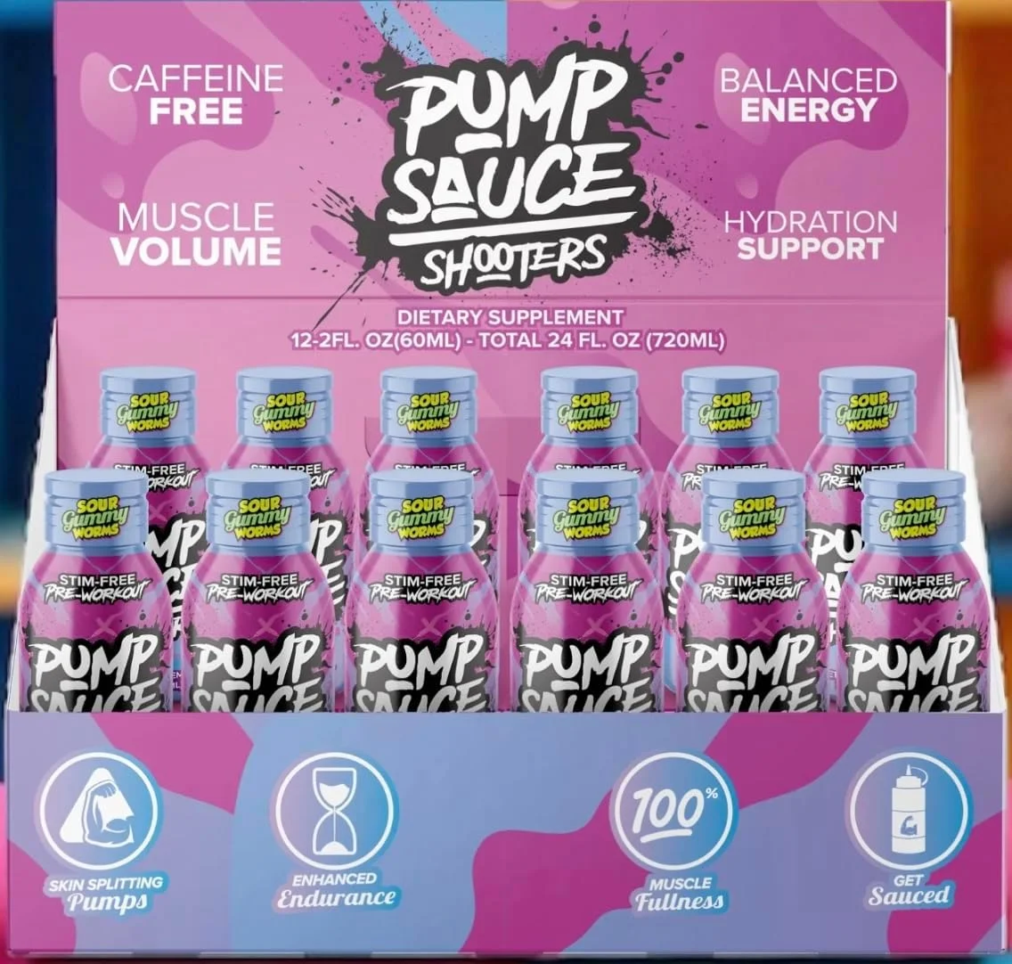 سس پمپ شاترز با طعم کرم ژله ای - بطری 2 اونسی (بسته 12 عددی) - قبل از تمرین، بدون کافئین، طیف کامل مایع، بدون گلوتن، وگان، بدون شکر