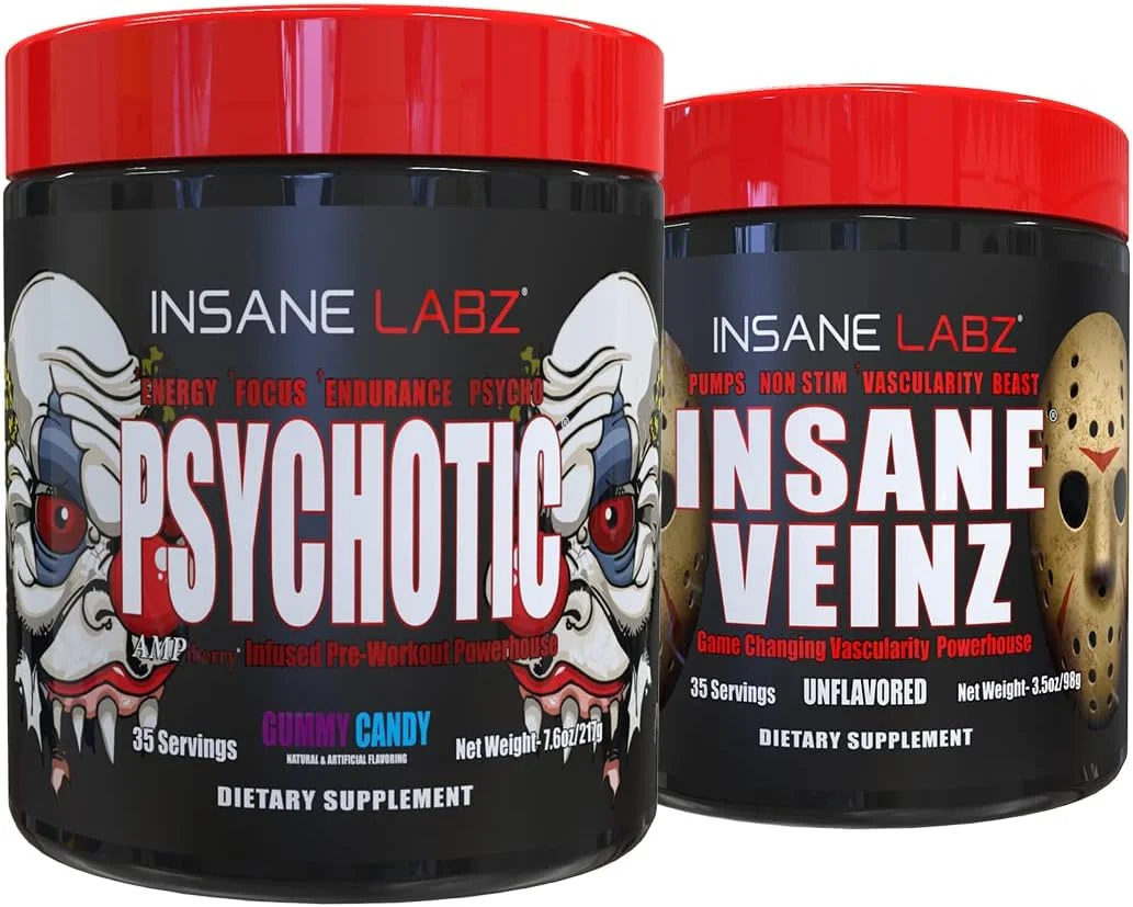 مکمل قبل از تمرین روانی و رگ های دیوانه (آبنبات پاستیلی و بدون طعم)