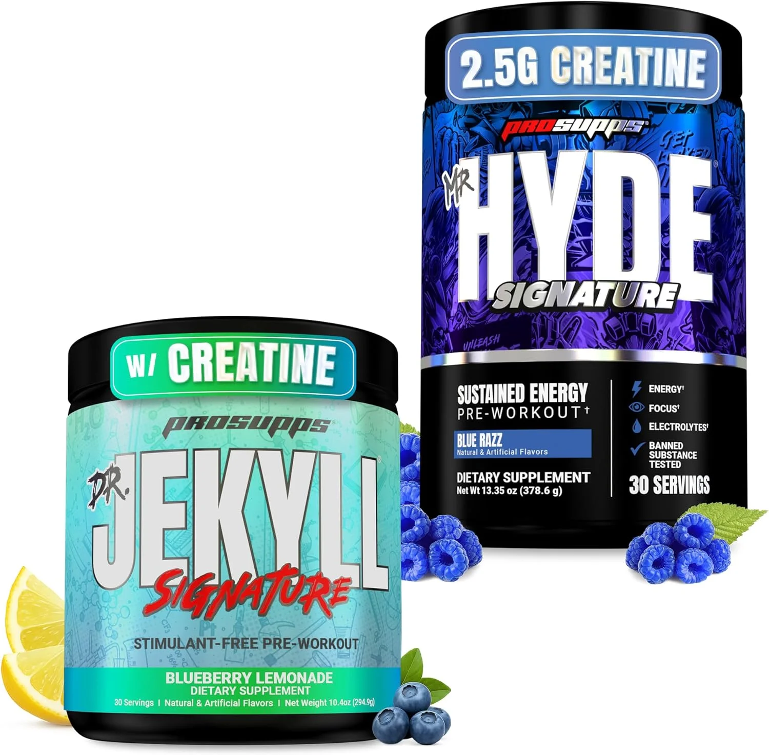 مجموعه پودر قبل از تمرین PROSUPPS شامل Mr Hyde V2 و Dr Jekyll Signature