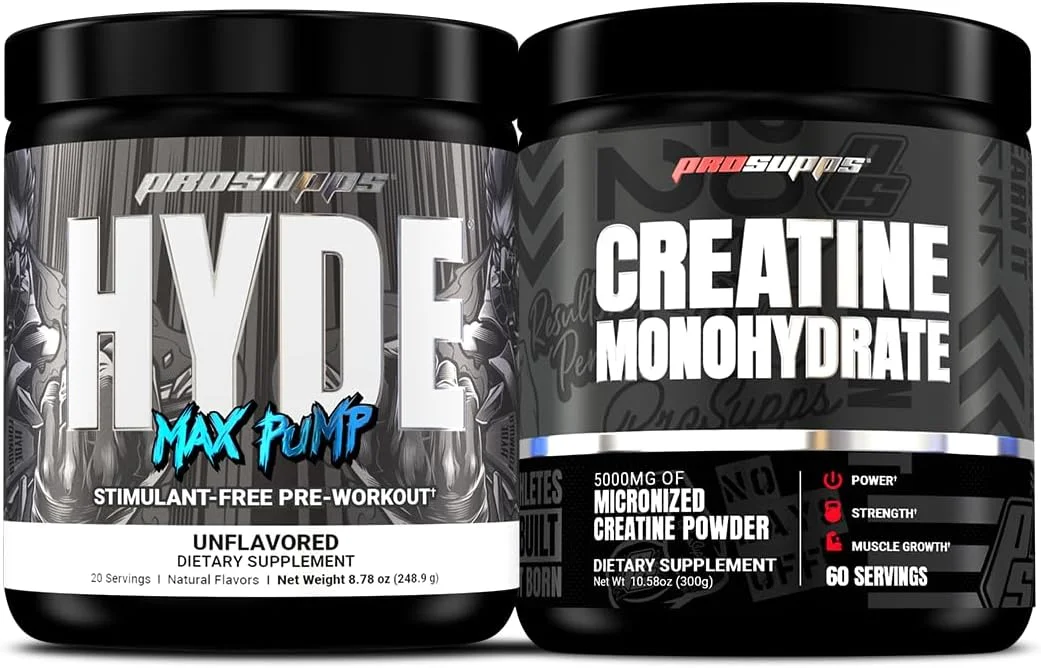 پمپ قبل از تمرین بدون محرک ProSupps Hyde Max Pump، بدون طعم و بسته 300 کراتین