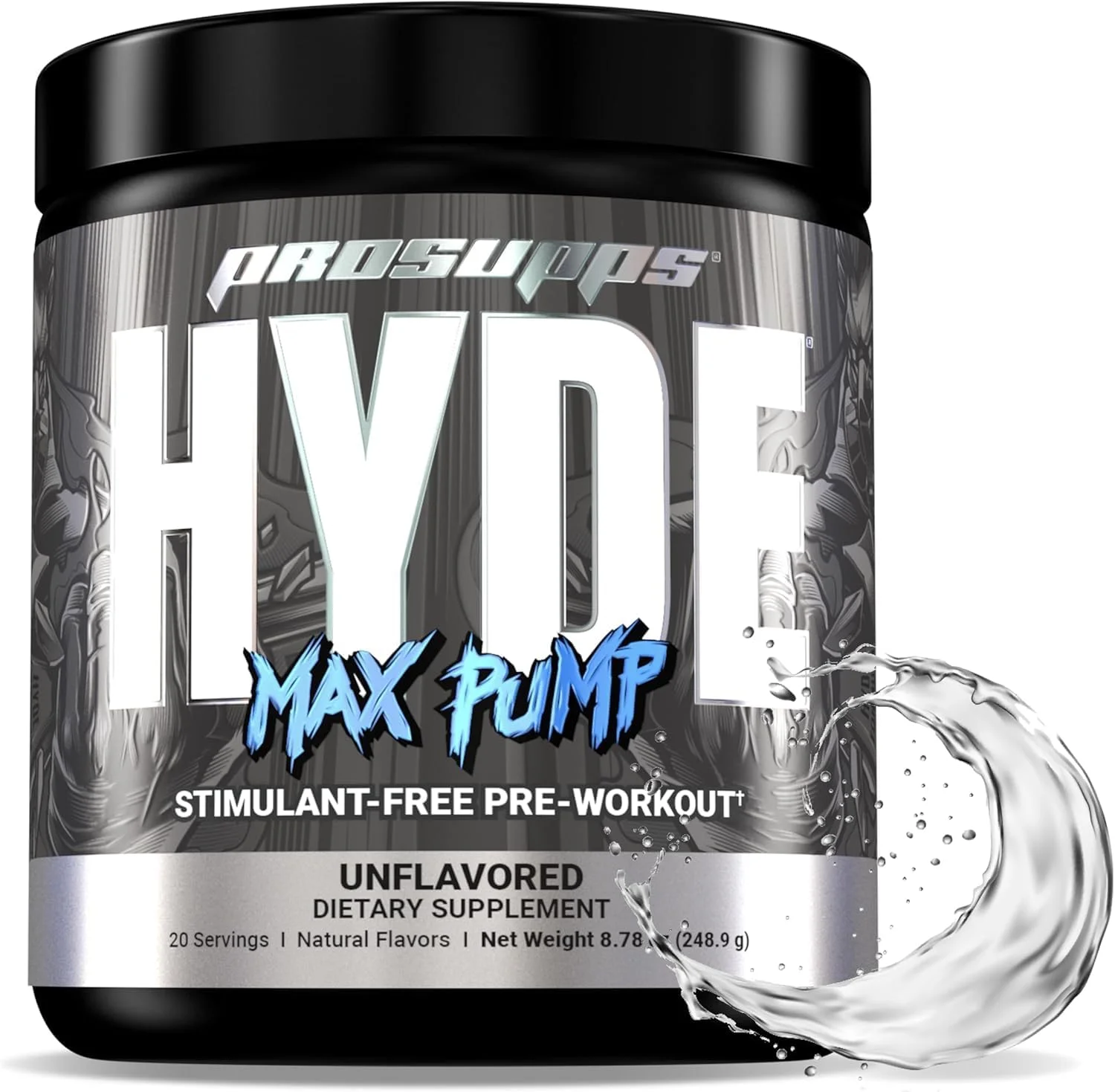 پمپ قبل از تمرین بدون محرک ProSupps Hyde Max Pump، بدون طعم و بسته 300 کراتین