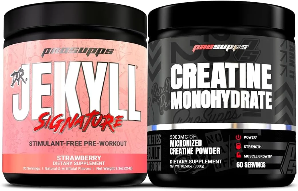 پرو ساپس Dr. Jekyll Performance مکمل قبل از تمرین، توت فرنگی، و بسته کراتین 300