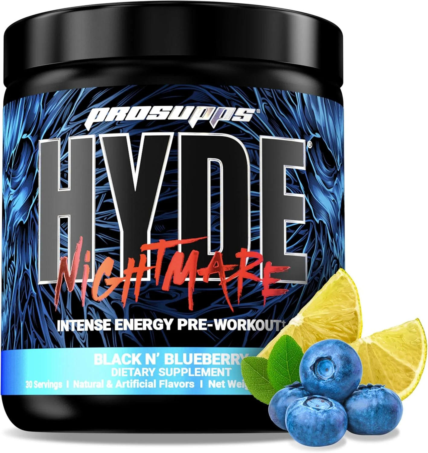 پکیج PROSUPPS Hyde Nightmare Intense Energy Pre-Workout، Black N' Berry و کراتین 300