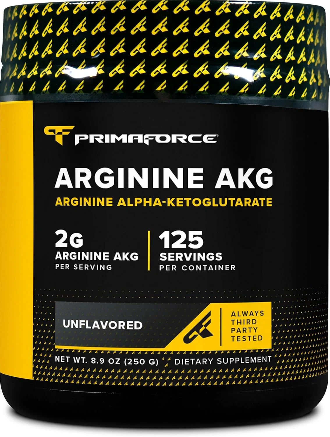 پودر آرژنین آلفا کتوگلوتارات PrimaForce AAKG، 250 گرم، مکمل تمرینی ممتاز، غیر تراریخته، وگان، بدون گلوتن